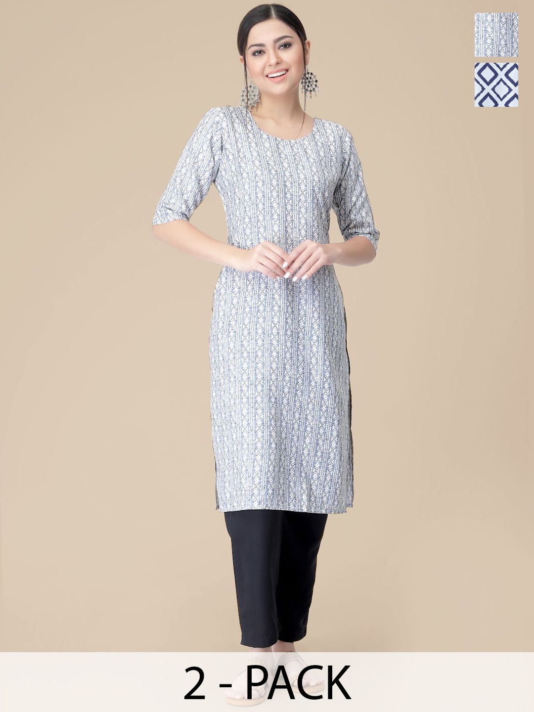 7Threads Selection Of 2 Geometric Printed Round Neck Straight Kurtas With Trousers, White
7Threads Selection Of 2 Geometric Printed Round Neck Straight Kurtas With Trousers, White