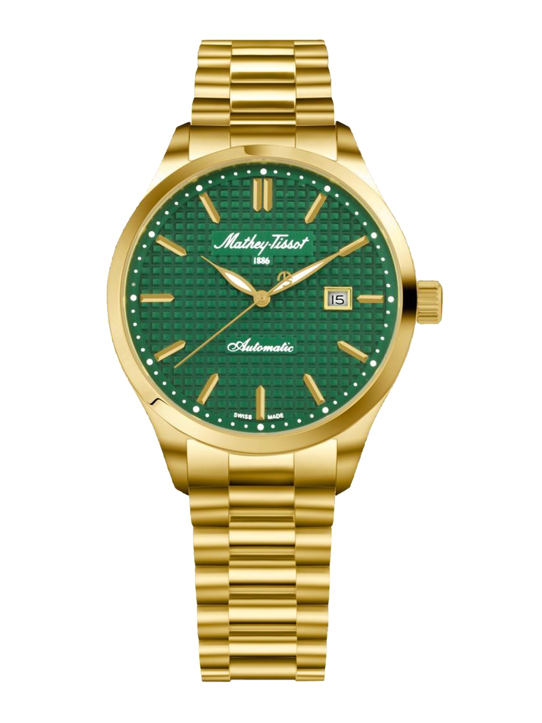 Mathey-Tissot Swiss Made Men Urban Automatic Green Dial Analog Watch H411ATPV, Gold
Mathey-Tissot Swiss Made Men Urban Automatic Green Dial Analog Watch H411ATPV, Gold