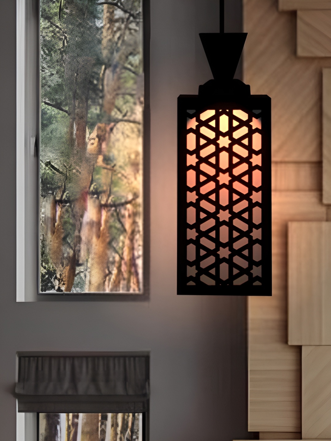 Gojeeva Black & White Textured Rectangle Shaped Contemporary Wooden Hanging Wall Lamp
Gojeeva Black & White Textured Rectangle Shaped Contemporary Wooden Hanging Wall Lamp