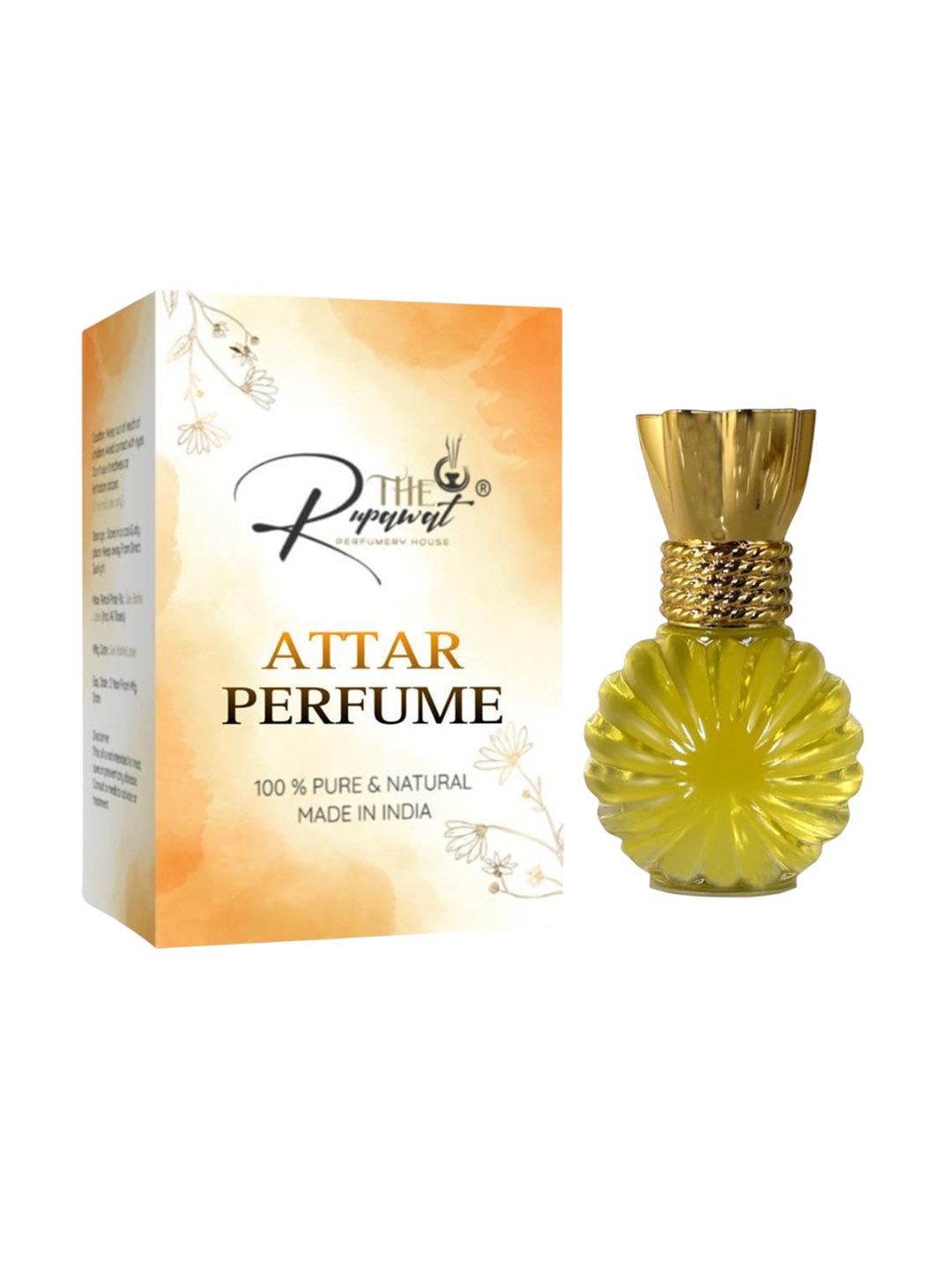 THE RUPAWAT Perfumery House Swarn Champa Premium Natural & Alcohol Free Attar - 12 ml, Transparent
THE RUPAWAT Perfumery House Swarn Champa Premium Natural & Alcohol Free Attar - 12 ml, Transparent