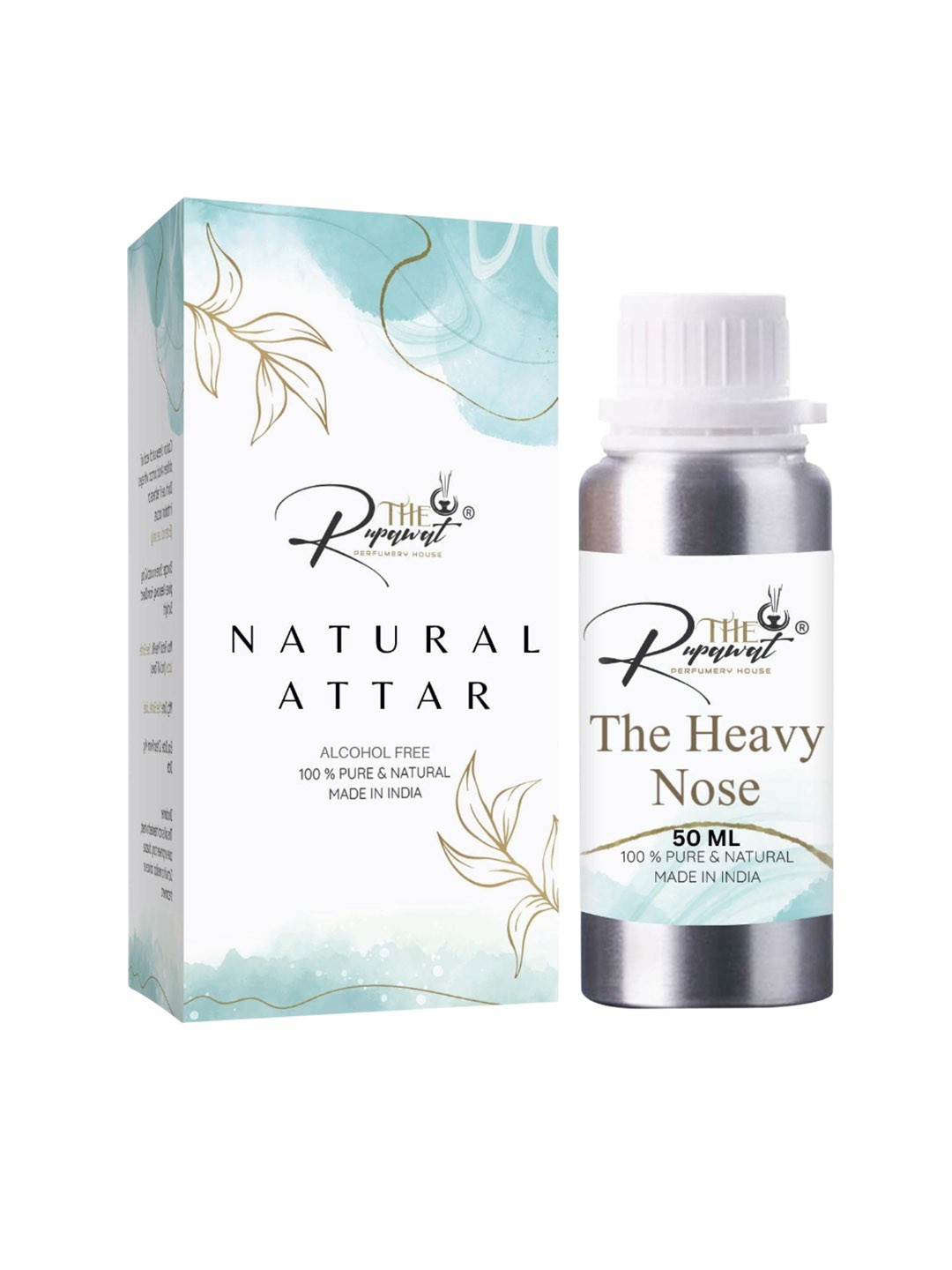 THE RUPAWAT Perfumery House The Heavy Nose Natural & Alcohol Free Attar - 50 ml, Transparent
THE RUPAWAT Perfumery House The Heavy Nose Natural & Alcohol Free Attar - 50 ml, Transparent