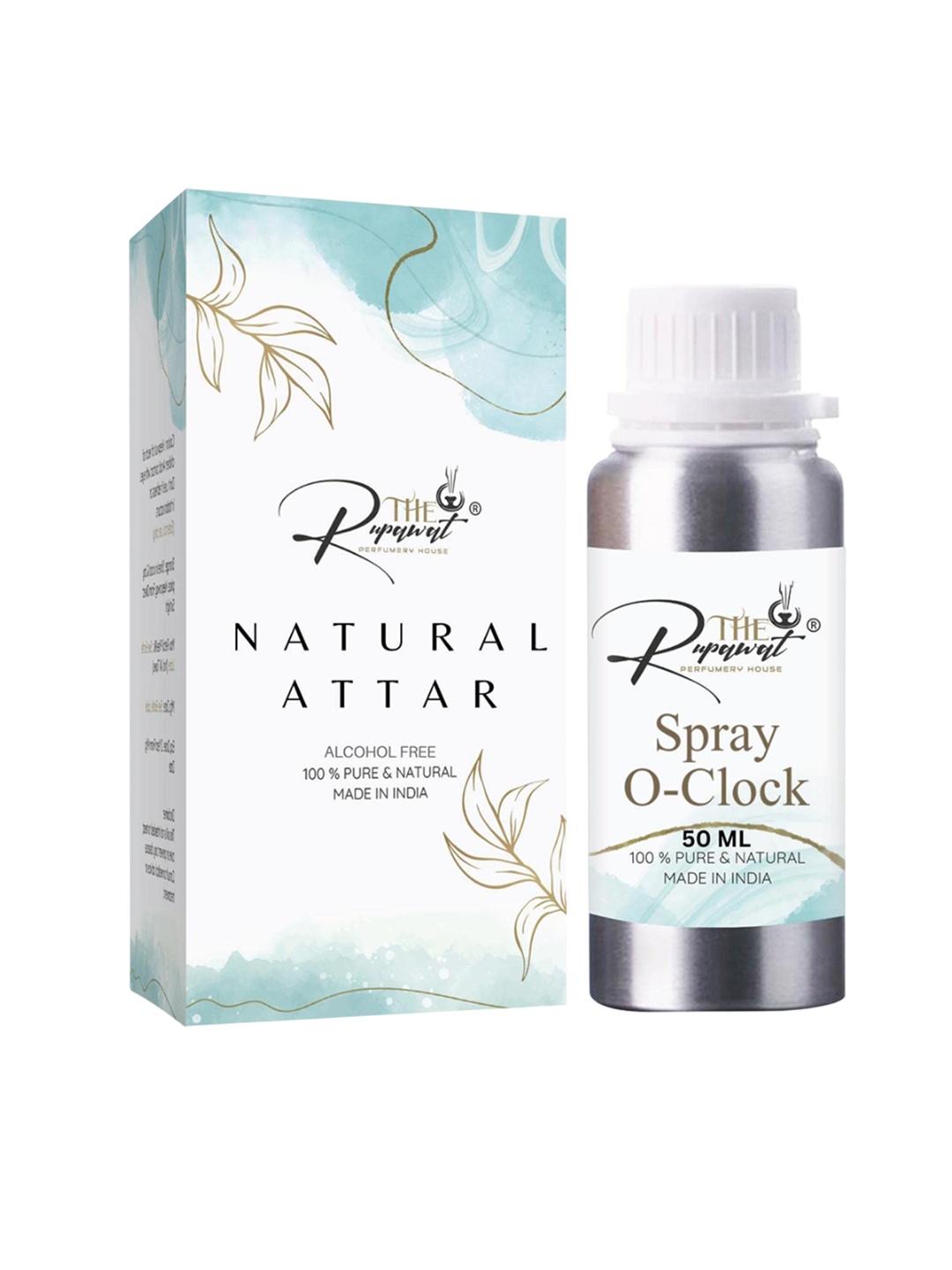 THE RUPAWAT Perfumery House Spray O-Clock 100% Pure & Natural Alcohol Free Attar - 50 ml, Transparent
THE RUPAWAT Perfumery House Spray O-Clock 100% Pure & Natural Alcohol Free Attar - 50 ml, Transparent