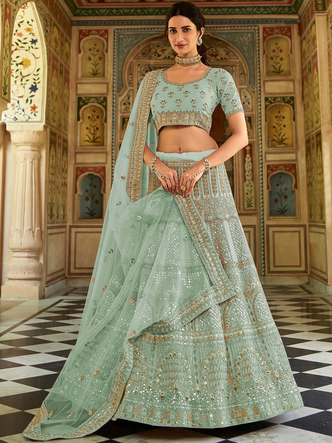KSM PRINTS Floral Embroidered Sequinned Organza Semi-Stitched Dress Material, Blue
KSM PRINTS Floral Embroidered Sequinned Organza Semi-Stitched Dress Material, Blue