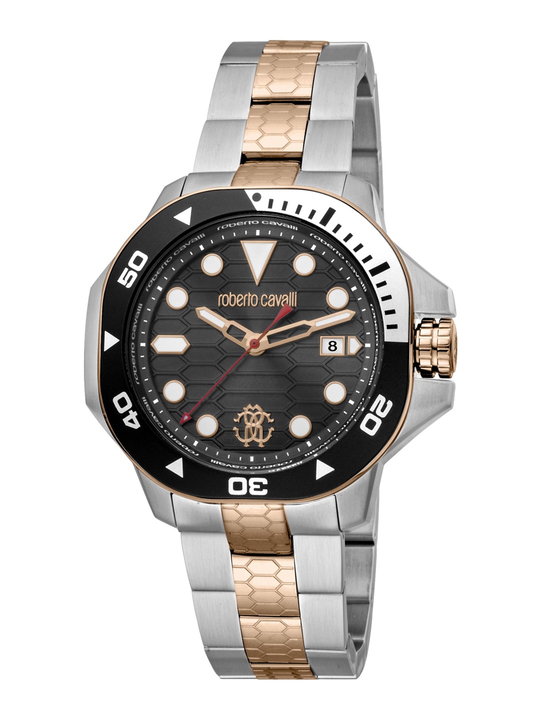 Roberto Cavalli Men Embellished Dial & Straps Analogue Automatic Watch RC5G044M0045, Black
Roberto Cavalli Men Embellished Dial & Straps Analogue Automatic Watch RC5G044M0045, Black