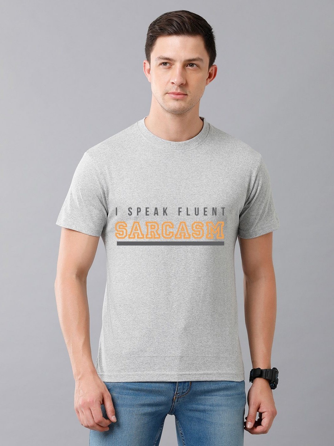 Moda Rapido Men Typography Printed Round Neck Slim Fit Casual T-shirt, Grey melange
Moda Rapido Men Typography Printed Round Neck Slim Fit Casual T-shirt, Grey melange