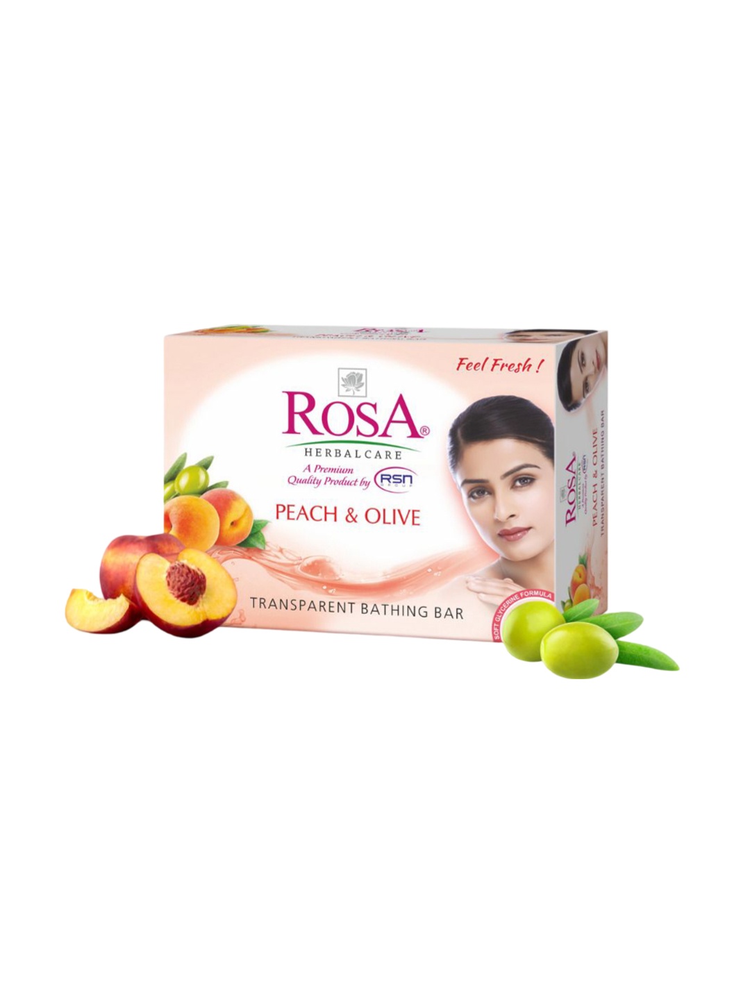 ROSA Set of 4 Peach & Olive Transparent Gel Nourishing Soap for Sensitive Skin - 100g each, Orange
ROSA Set of 4 Peach & Olive Transparent Gel Nourishing Soap for Sensitive Skin - 100g each, Orange