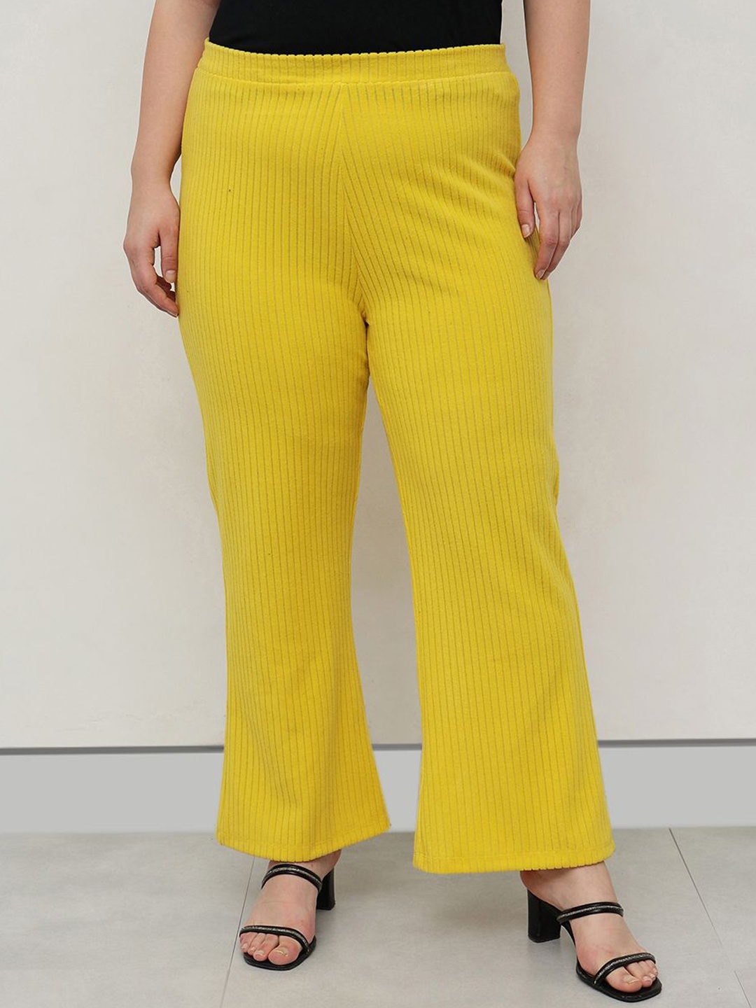 CURVY STREET Women Plus Size Relaxed Straight Fit High-Rise Parallel Trousers, Yellow
CURVY STREET Women Plus Size Relaxed Straight Fit High-Rise Parallel Trousers, Yellow