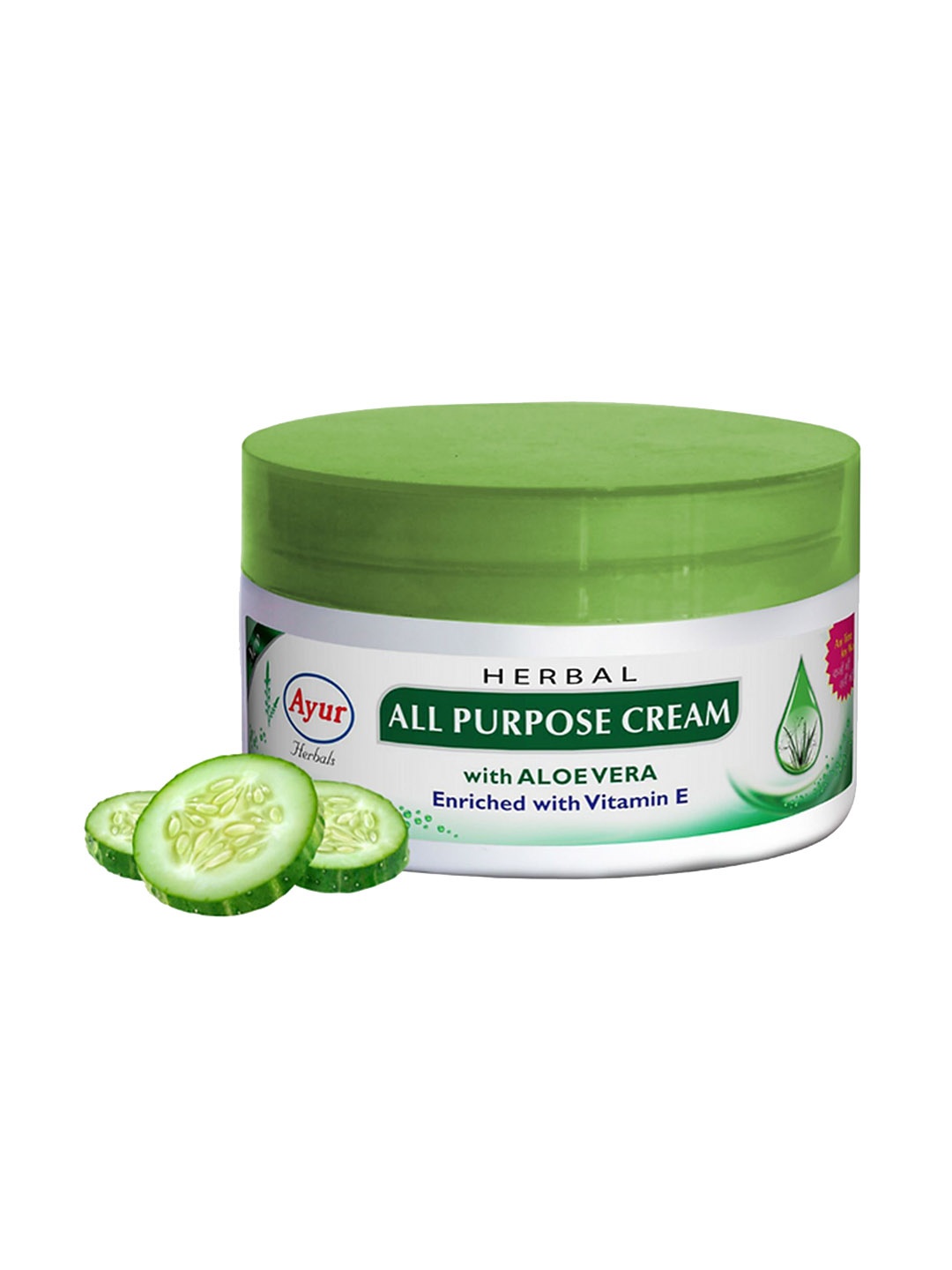 AYUR HERBALS All Purpose Cream With Aloe vera, Cucumber & Vitamin -E - 100ml, Lime green
AYUR HERBALS All Purpose Cream With Aloe vera, Cucumber & Vitamin -E - 100ml, Lime green