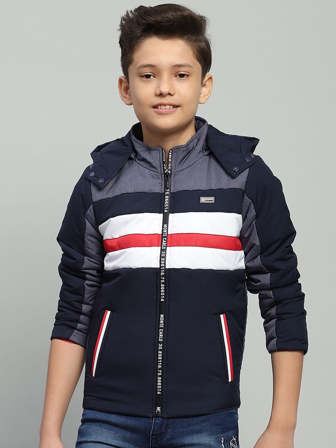 Monte Carlo Boys Hooded Colourblocked Casual Tailored Lightweight Jacket, Navy blue
Monte Carlo Boys Hooded Colourblocked Casual Tailored Lightweight Jacket, Navy blue