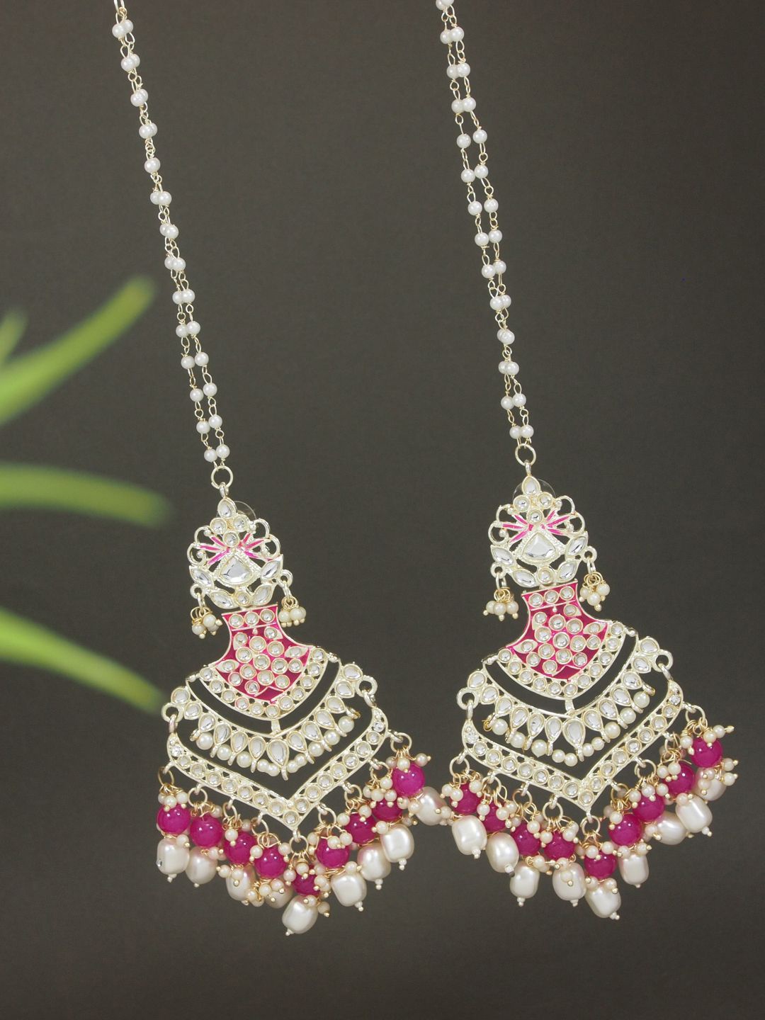 I Jewels Gold-Plated Artificial Stones Studded And Beaded Contemporary Drop Earrings, Pink
I Jewels Gold-Plated Artificial Stones Studded And Beaded Contemporary Drop Earrings, Pink