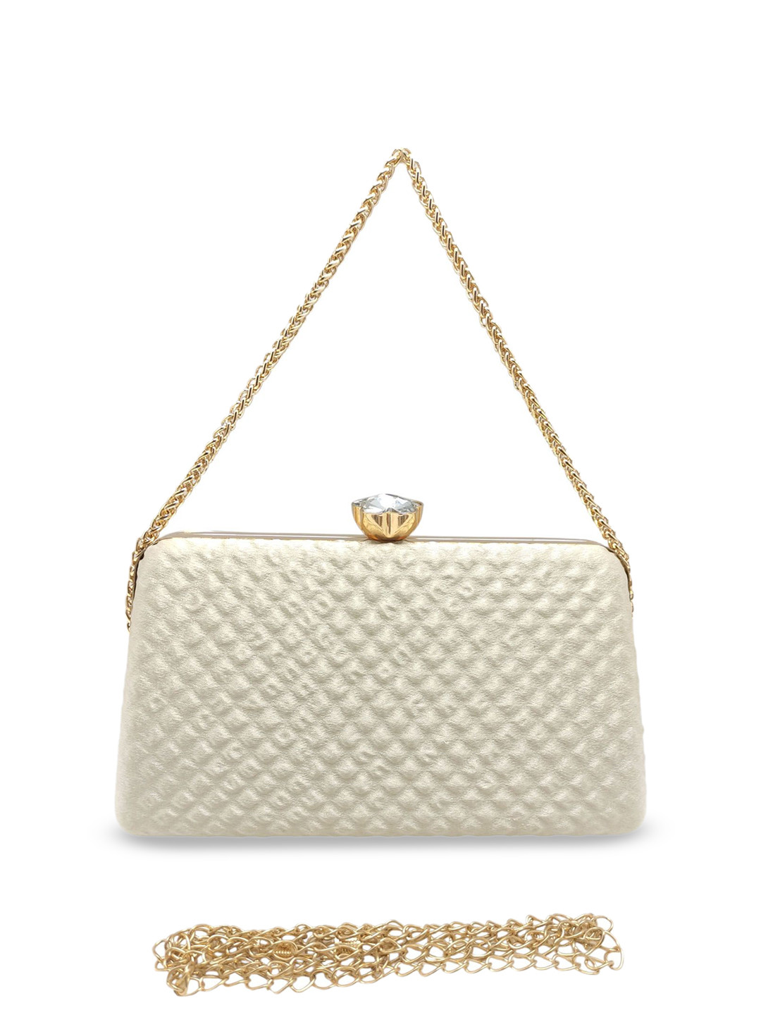 Esmoda Women Textured Purse Clutch, Beige
Esmoda Women Textured Purse Clutch, Beige