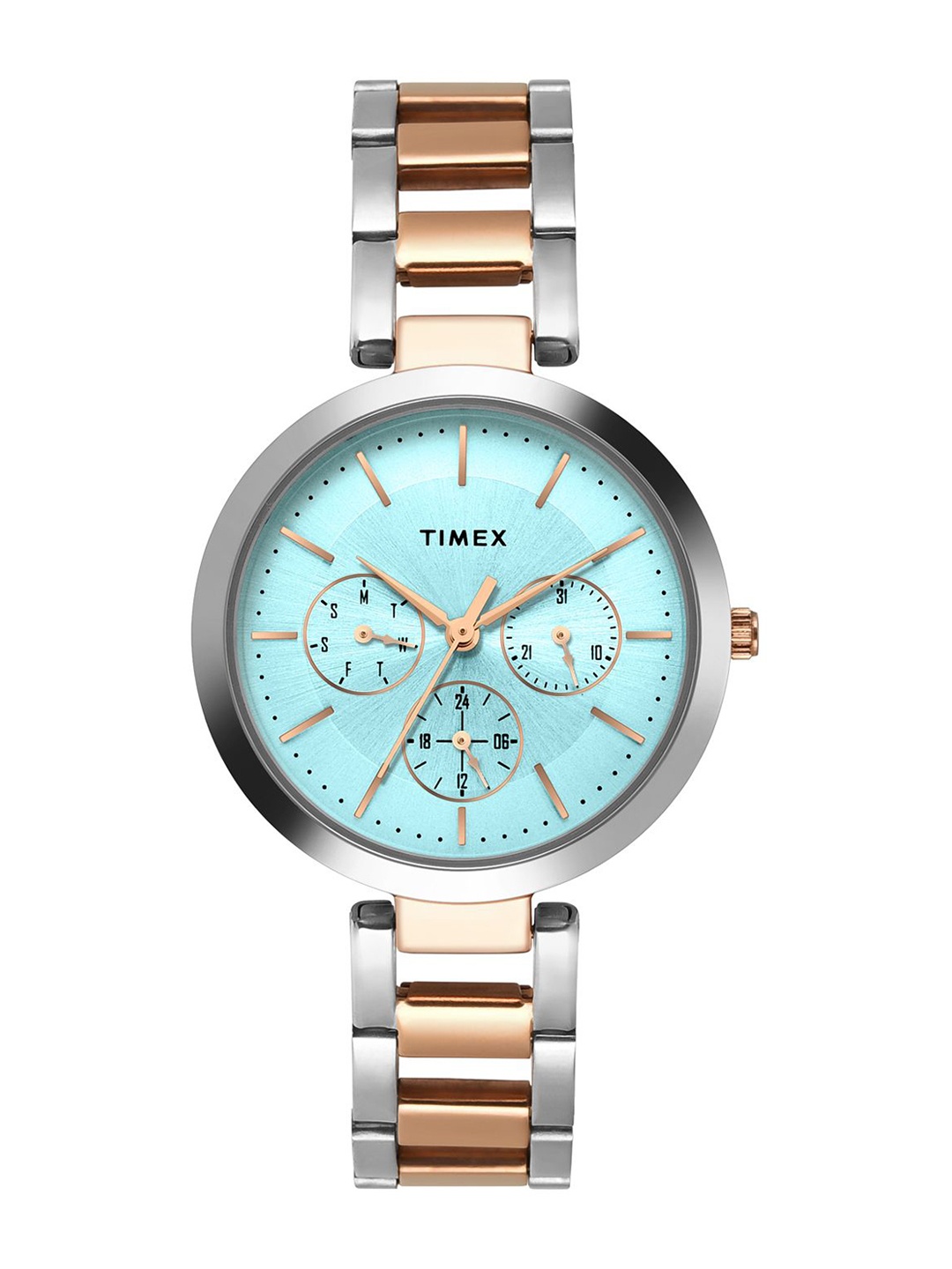 Timex Women Brass Dial & Stainless Steel Straps Analogue Multi Function Watch TW000X269, Blue
Timex Women Brass Dial & Stainless Steel Straps Analogue Multi Function Watch TW000X269, Blue