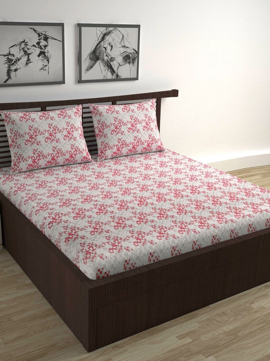 Divine Casa Trident Pink Printed Pure Cotton 144 TC Single Bedsheet Set 2.54 m x 2.22 m
Divine Casa Trident Pink Printed Pure Cotton 144 TC Single Bedsheet Set 2.54 m x 2.22 m