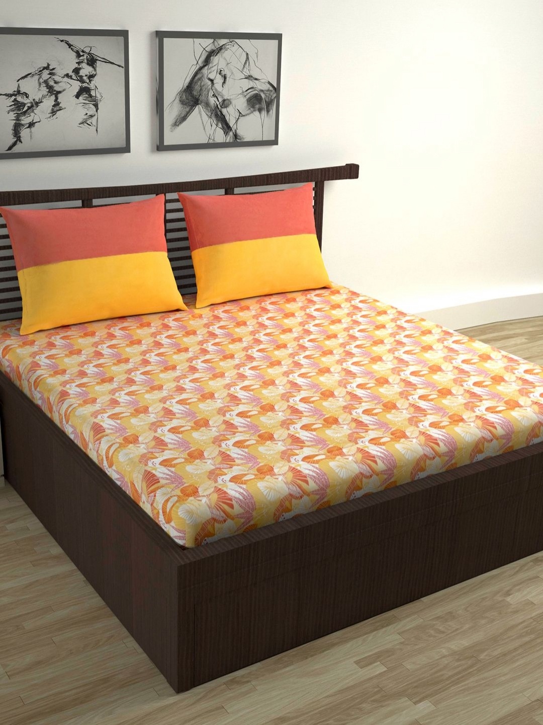 Divine Casa Trident Yellow Printed Pure Cotton 144 TC Single Bedsheet Set 2.54 m x 2.22 m
Divine Casa Trident Yellow Printed Pure Cotton 144 TC Single Bedsheet Set 2.54 m x 2.22 m