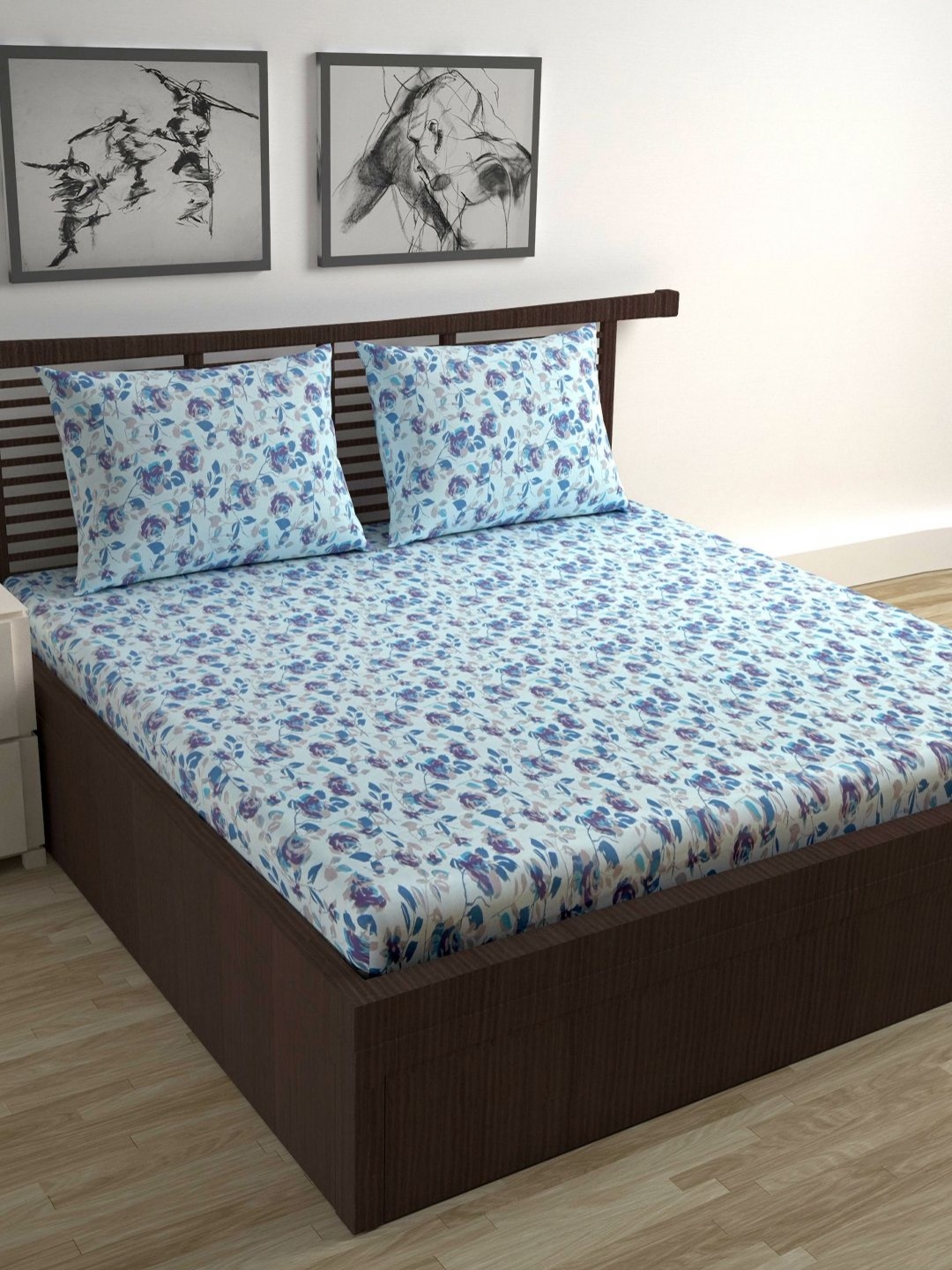 Divine Casa Trident Purple And White Pure Cotton 144 TC King Bedsheet Set 2.54 m x 2.22 m
Divine Casa Trident Purple And White Pure Cotton 144 TC King Bedsheet Set 2.54 m x 2.22 m