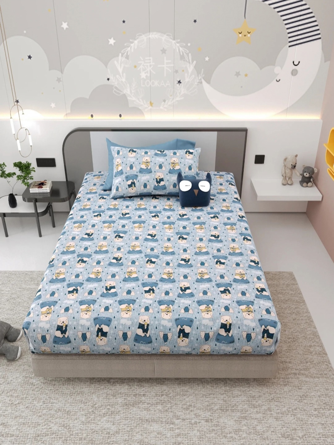 LIVING ROOTS kinder joy single Blue Pure Cotton 220TC Single Bedsheet Set 1.42m X 2.18m
LIVING ROOTS kinder joy single Blue Pure Cotton 220TC Single Bedsheet Set 1.42m X 2.18m