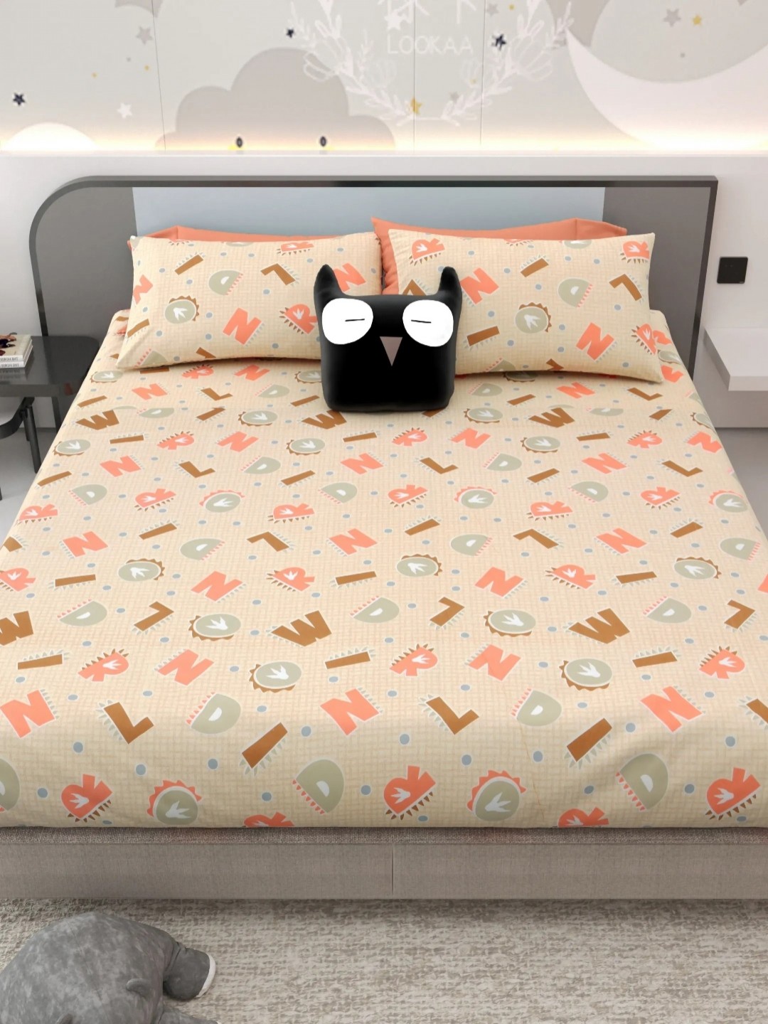 LIVING ROOTS Kinder Joy Yellow Printed 250 TC Pure Cotton King Bedsheet Set 2.81 m X 2.61m
LIVING ROOTS Kinder Joy Yellow Printed 250 TC Pure Cotton King Bedsheet Set 2.81 m X 2.61m
