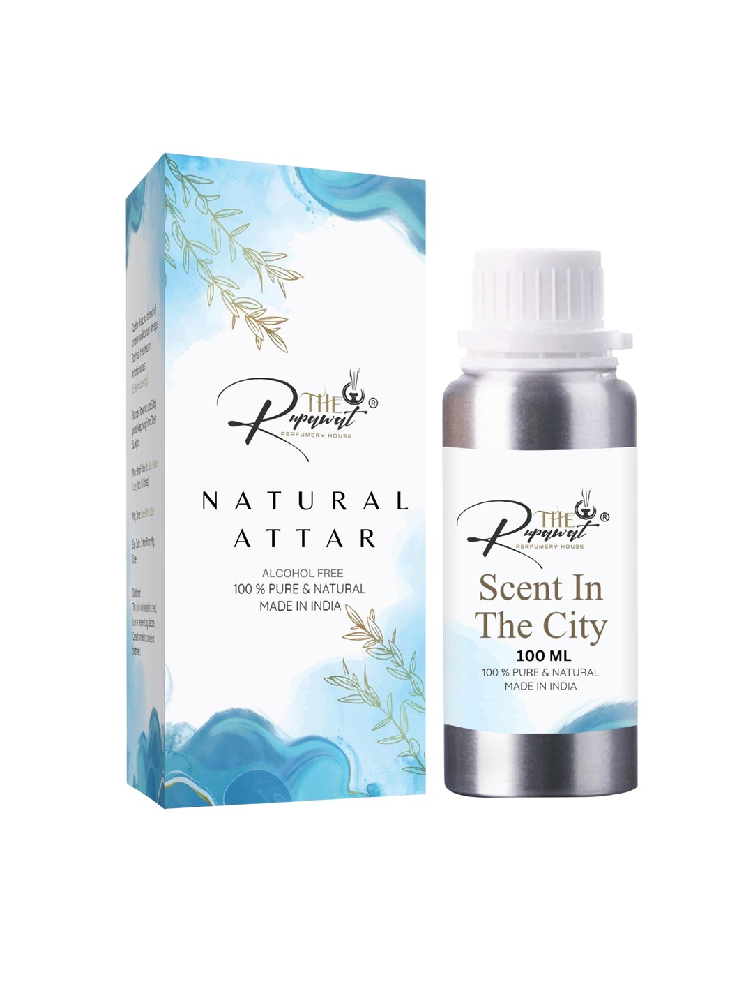 THE RUPAWAT Perfumery House Scent In The City 100% Natural & Alcohol Free Attar - 100 ml, Transparent
THE RUPAWAT Perfumery House Scent In The City 100% Natural & Alcohol Free Attar - 100 ml, Transparent