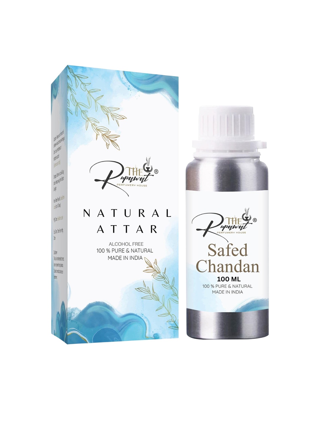 THE RUPAWAT Perfumery House Safed Chandan Natural & Alcohol Free Attar - 100 ml, Transparent
THE RUPAWAT Perfumery House Safed Chandan Natural & Alcohol Free Attar - 100 ml, Transparent