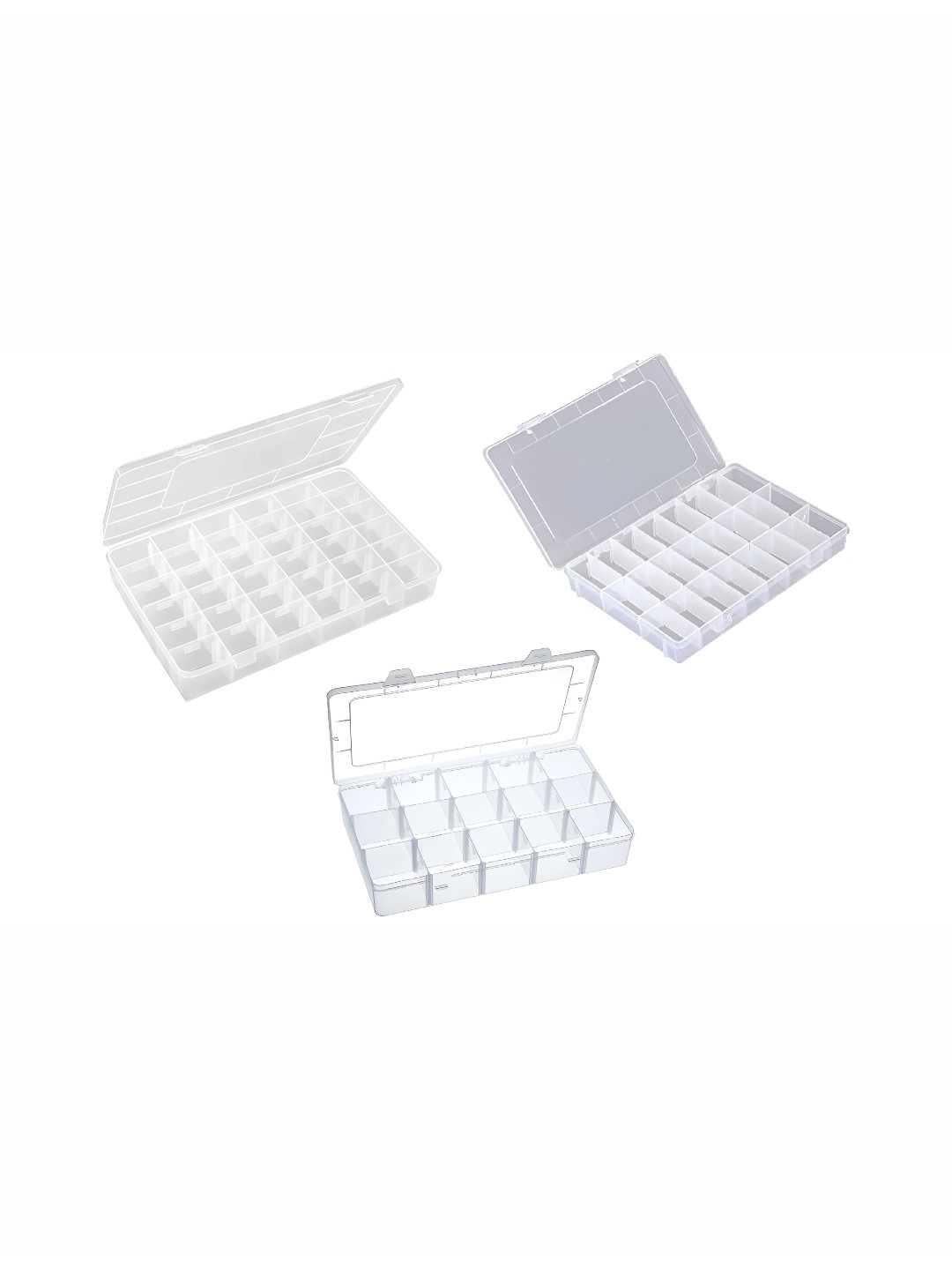 Inditradition Transparent 3 Pieces Adjustable Grid Cell Reusable Jewellery Organisers 
Inditradition Transparent 3 Pieces Adjustable Grid Cell Reusable Jewellery Organisers