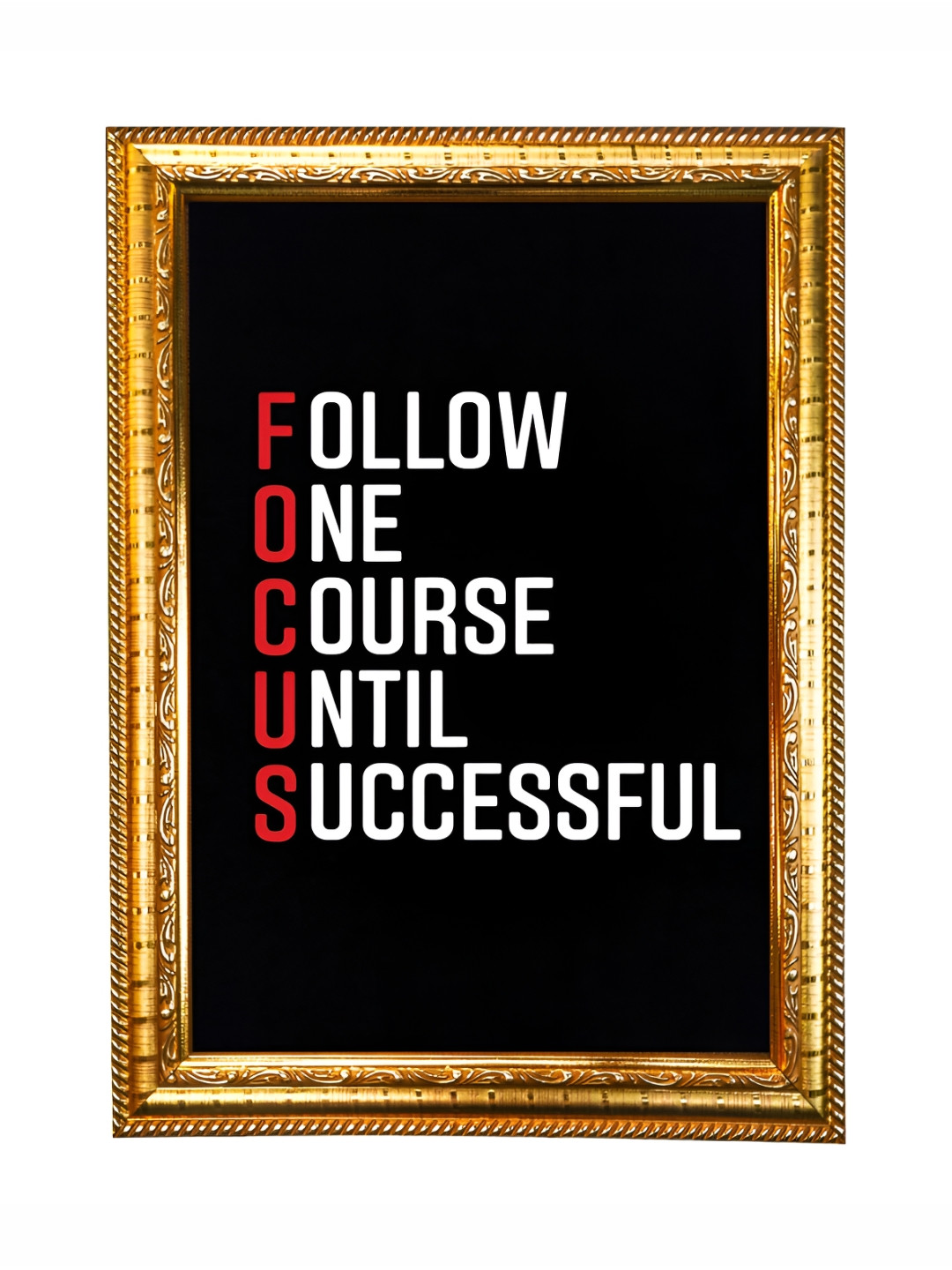 Hawai Gold Toned & Black Motivational Quote Follow One Course Until Successful Photo Frame
Hawai Gold Toned & Black Motivational Quote Follow One Course Until Successful Photo Frame