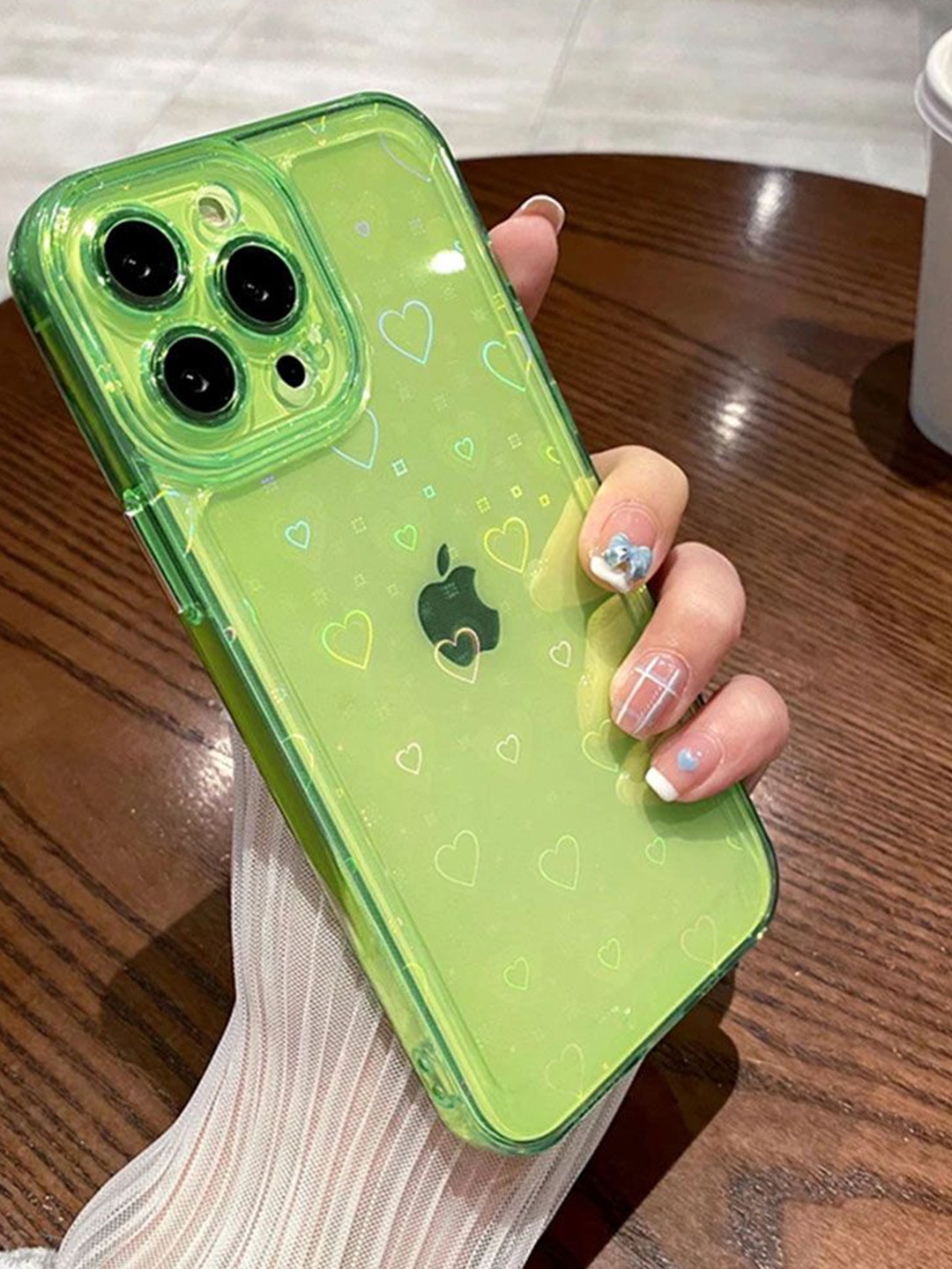Luxury Kase LK121 Abstract Printed iPhone 13 Pro 3D Laser Glitter Love Heart Back Case, Lime green
Luxury Kase LK121 Abstract Printed iPhone 13 Pro 3D Laser Glitter Love Heart Back Case, Lime green