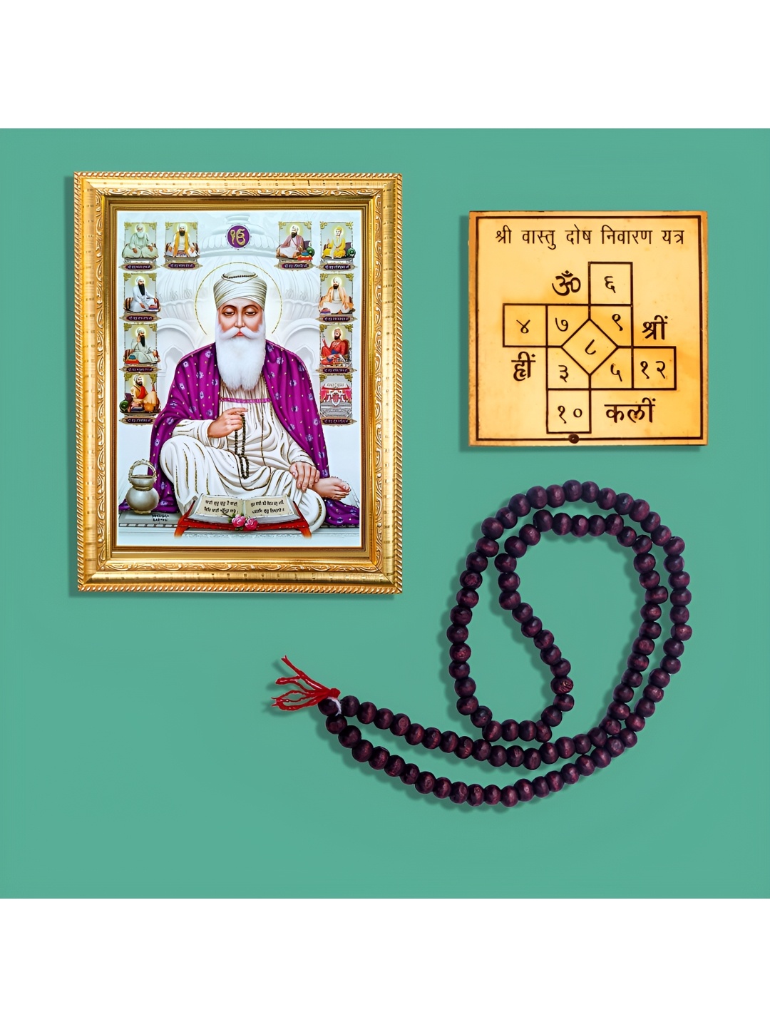 Hawai White Lord Guru Nanak Wooden Photo Frame & 108 Beads Mala With Ashtadhatu Vastu
Hawai White Lord Guru Nanak Wooden Photo Frame & 108 Beads Mala With Ashtadhatu Vastu