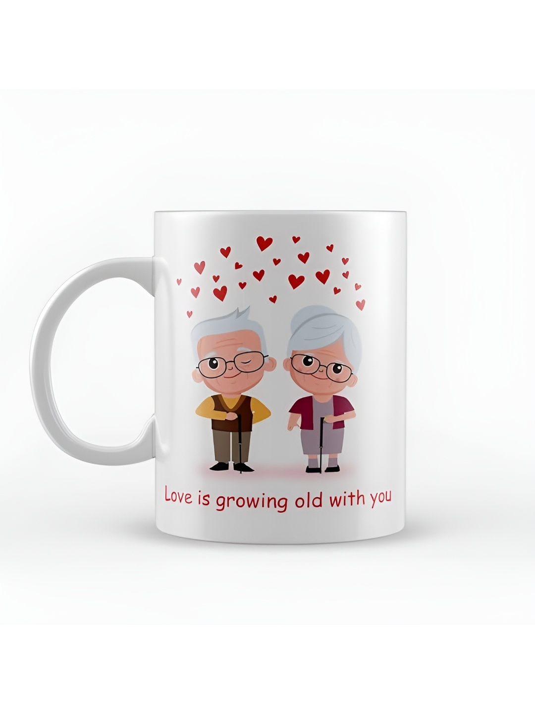 eCraftIndia White & Red Old Couple "Love Is Growing Old With You" Printed Ceramic Mug
eCraftIndia White & Red Old Couple "Love Is Growing Old With You" Printed Ceramic Mug