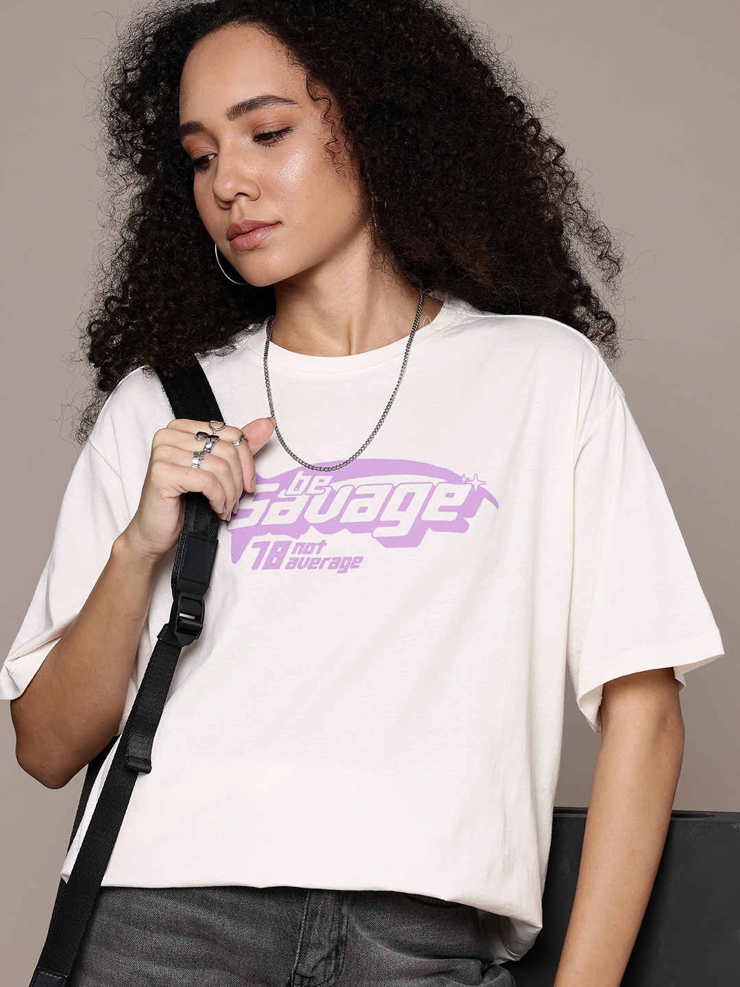 The Roadster Life Co. Typography Printed Drop-Shoulder Pure Cotton Oversized T-shirt, Off white
The Roadster Life Co. Typography Printed Drop-Shoulder Pure Cotton Oversized T-shirt, Off white