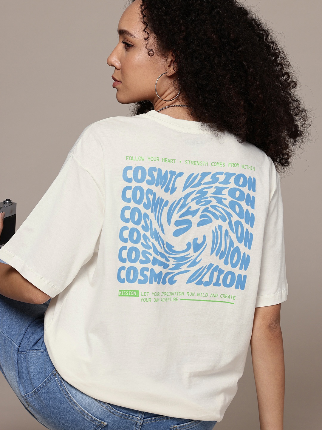 The Roadster Life Co. Typography Printed Drop-Shoulder Pure Cotton Oversized T-shirt, Off white
The Roadster Life Co. Typography Printed Drop-Shoulder Pure Cotton Oversized T-shirt, Off white