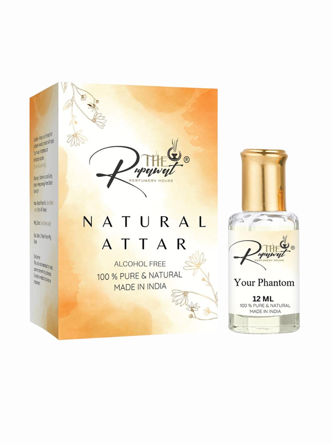 THE RUPAWAT Perfumery House Yourphantom Natural & Alcohol Free Attar - 12 ml, Transparent
THE RUPAWAT Perfumery House Yourphantom Natural & Alcohol Free Attar - 12 ml, Transparent