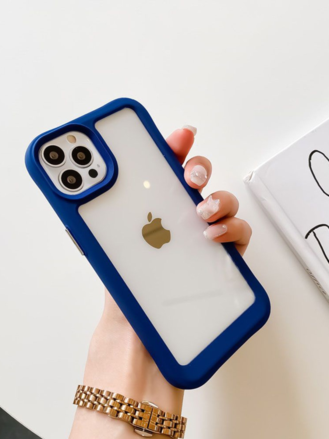 Luxury Kase Acrylic Transparent Shock Proof Armor iPhone 15 Pro Max Back Case, Navy blue
Luxury Kase Acrylic Transparent Shock Proof Armor iPhone 15 Pro Max Back Case, Navy blue
