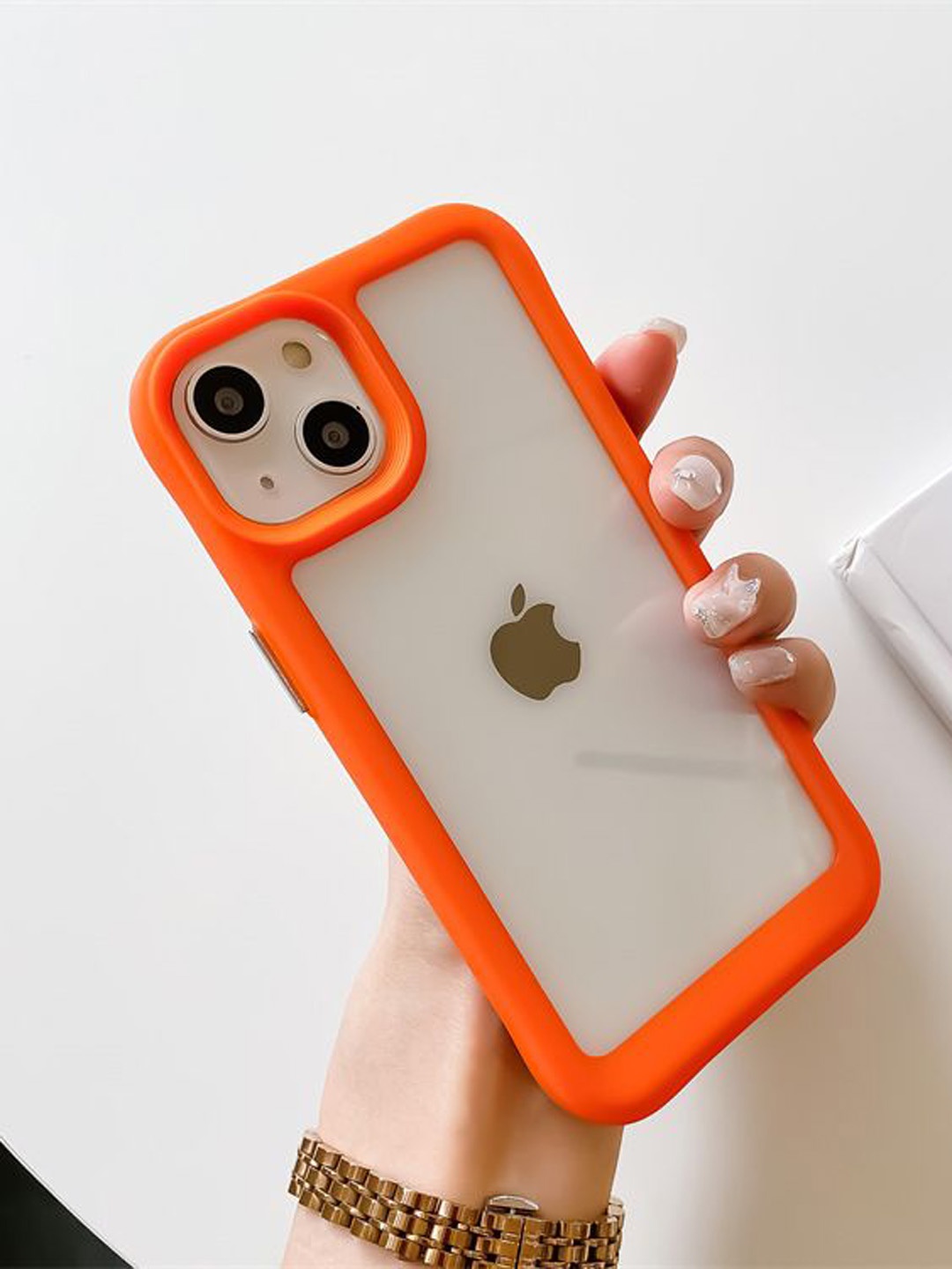Luxury Kase Acrylic Transparent Shock Proof Armor iPhone 15 Plus Back Case, Orange
Luxury Kase Acrylic Transparent Shock Proof Armor iPhone 15 Plus Back Case, Orange