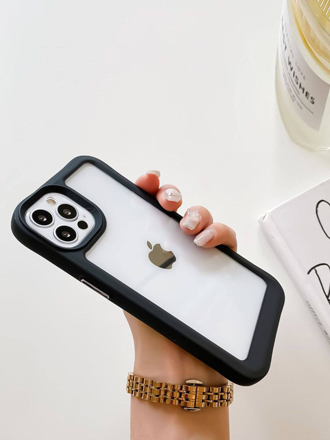 Luxury Kase Acrylic Transparent Shock Proof Armor iPhone 12 Pro Max Back Case, Black
Luxury Kase Acrylic Transparent Shock Proof Armor iPhone 12 Pro Max Back Case, Black
