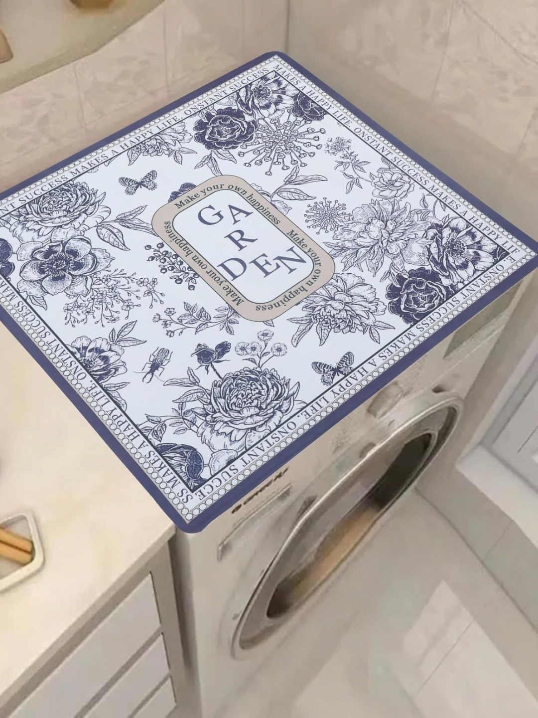 HomeCloud White & Grey Melange Floral Printed Non-Slip Washing Machine Top Protector Mat
HomeCloud White & Grey Melange Floral Printed Non-Slip Washing Machine Top Protector Mat