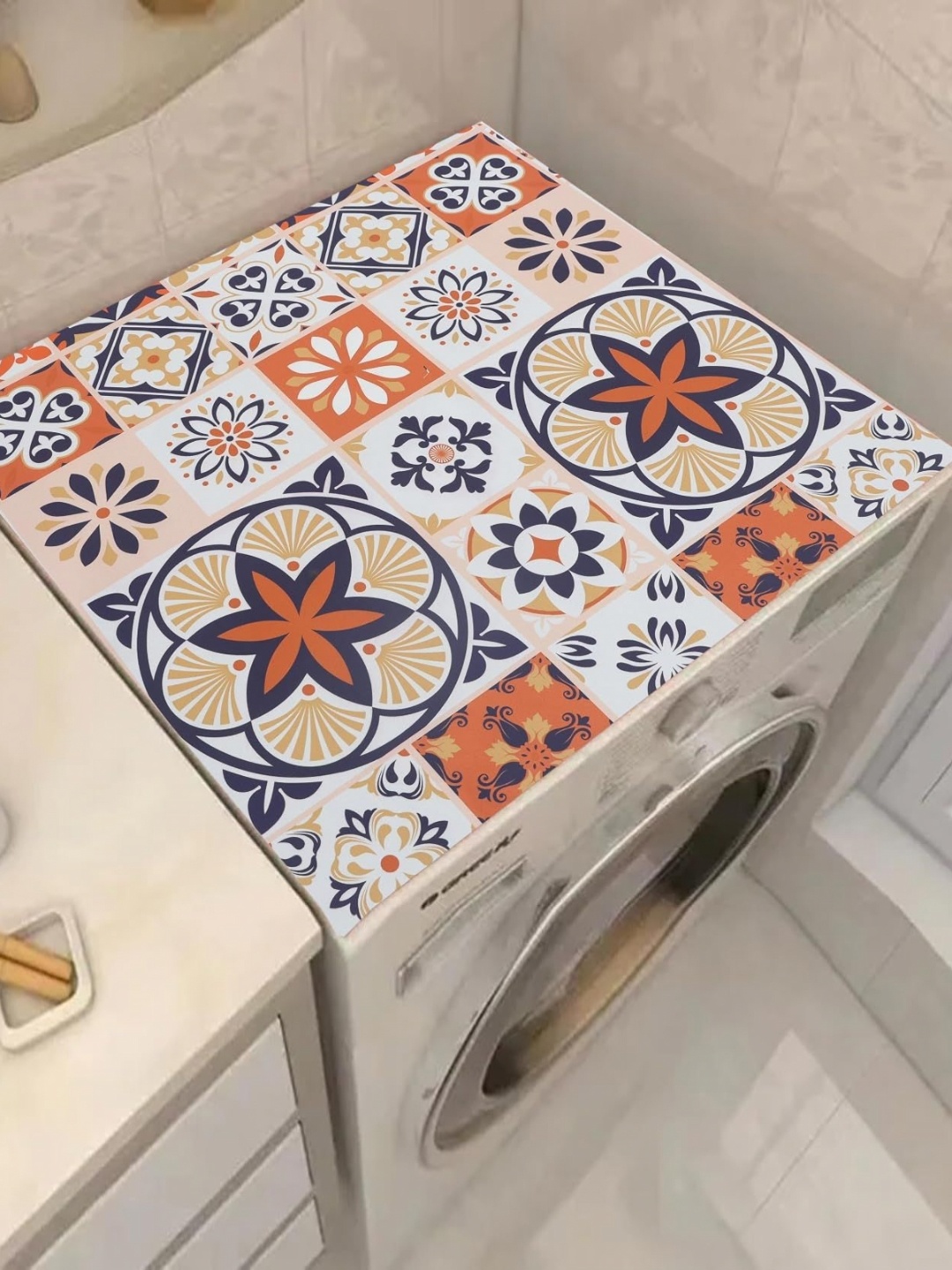 HomeCloud White & Blue Floral Printed Non-Slip Washing Machine Top Protector Mat
HomeCloud White & Blue Floral Printed Non-Slip Washing Machine Top Protector Mat