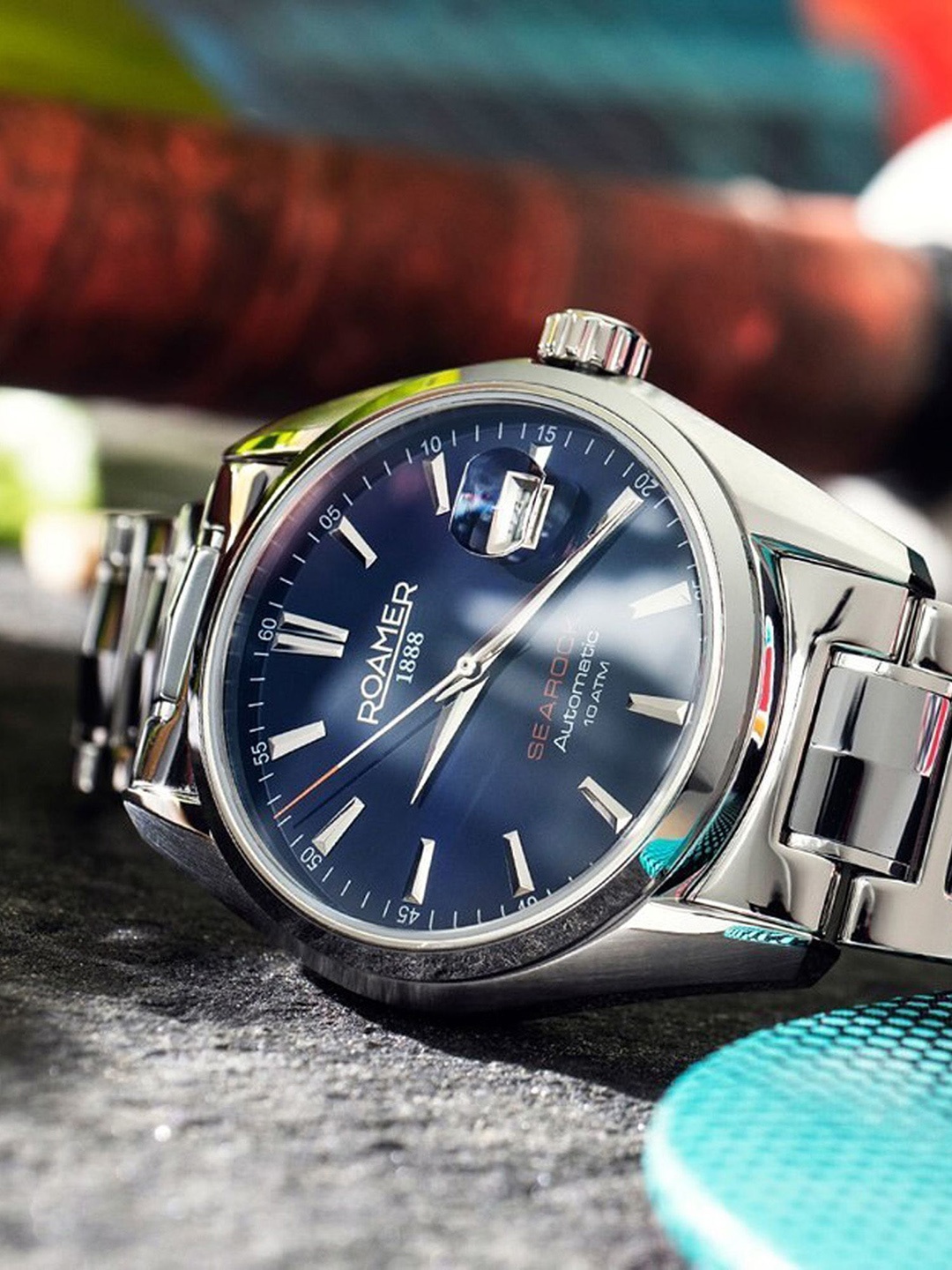 ROAMER Men Brass Dial & Stainless Steel Bracelet Style Straps Analogue Automatic Motion Powered Watch, Blue
ROAMER Men Brass Dial & Stainless Steel Bracelet Style Straps Analogue Automatic Motion Powered Watch, Blue