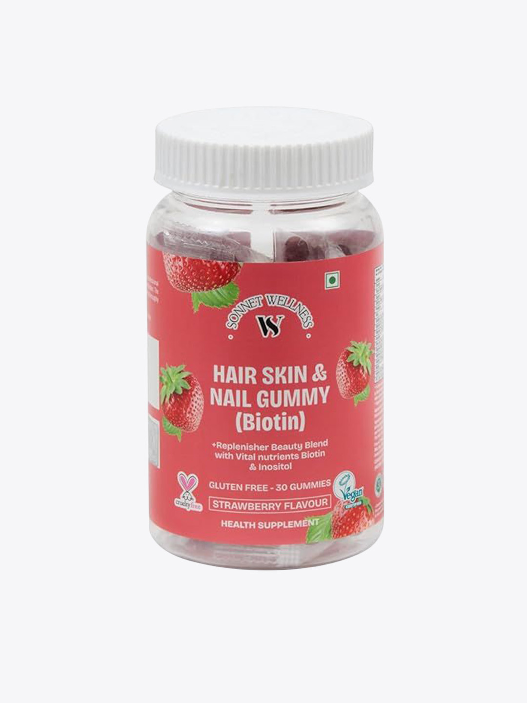 SONNET WELLNESS Biotin Gummies For Healthy Skin & Strong Nails- 30 Gummies- Strawberry, Red
SONNET WELLNESS Biotin Gummies For Healthy Skin & Strong Nails- 30 Gummies- Strawberry, Red
