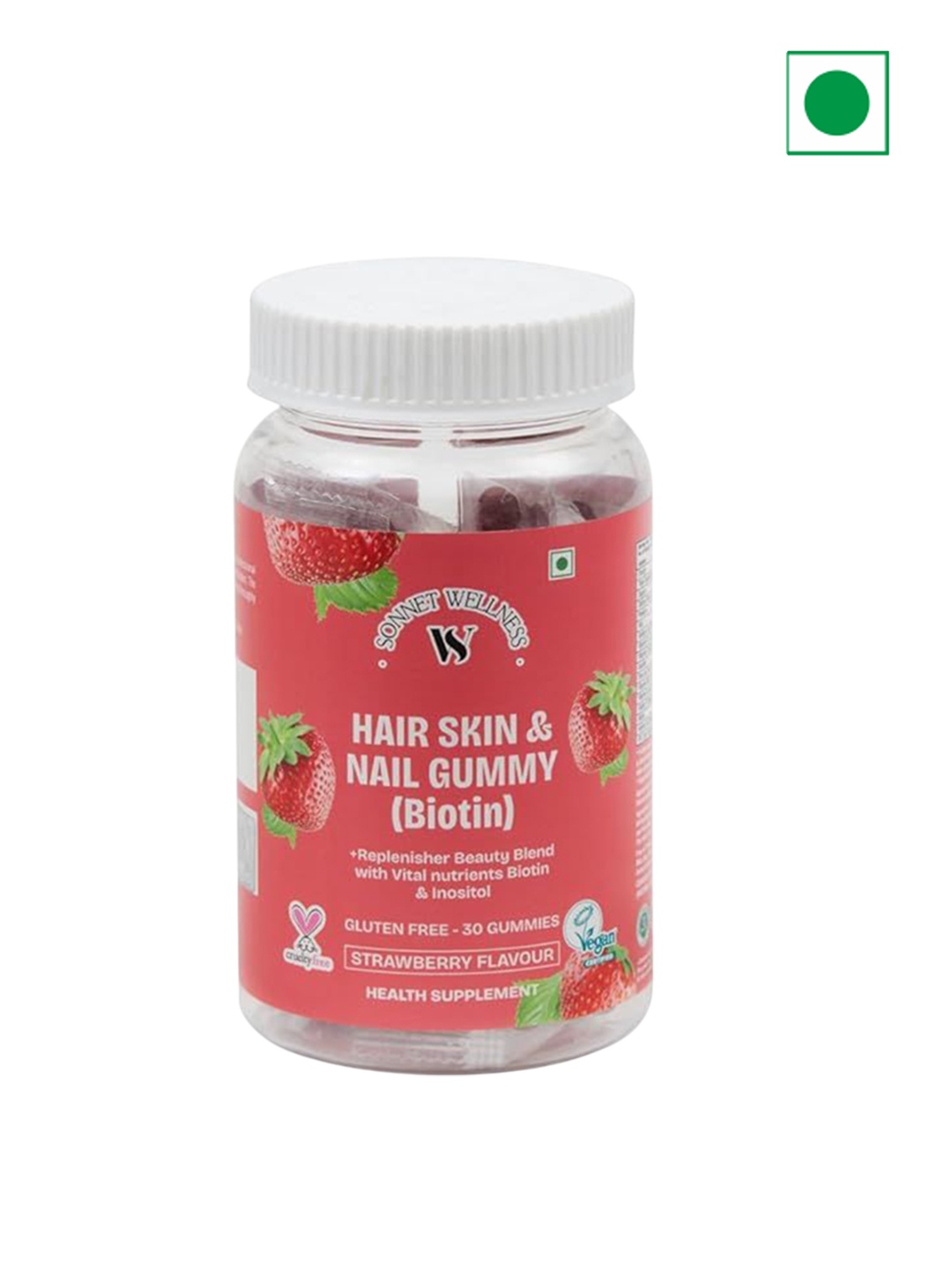 SONNET WELLNESS Biotin Gummies For Healthy Skin & Strong Nails- 30 Gummies- Strawberry, Red
SONNET WELLNESS Biotin Gummies For Healthy Skin & Strong Nails- 30 Gummies- Strawberry, Red
