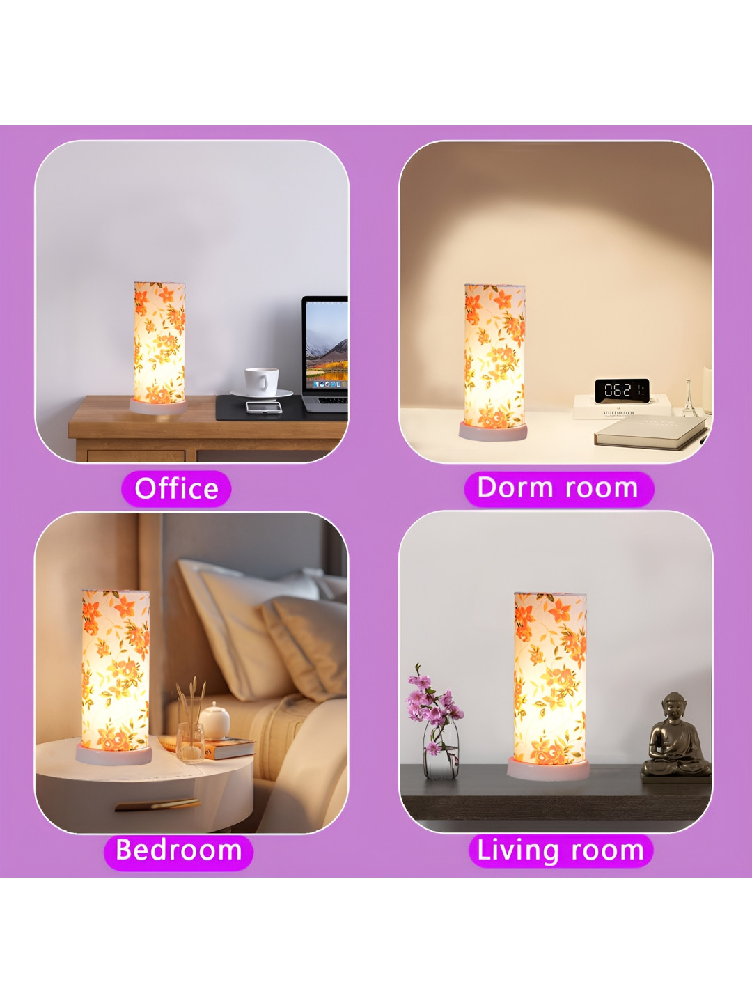 Aura White Printed Wood Cylindrical Shaped Table Lamp
Aura White Printed Wood Cylindrical Shaped Table Lamp