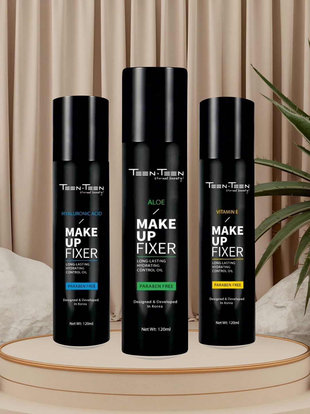 TEEN TEEN COSMETICS Professional Long Lasting Hydrating Makeup Fixer - 120 ml- Vitamin E, Black
TEEN TEEN COSMETICS Professional Long Lasting Hydrating Makeup Fixer - 120 ml- Vitamin E, Black