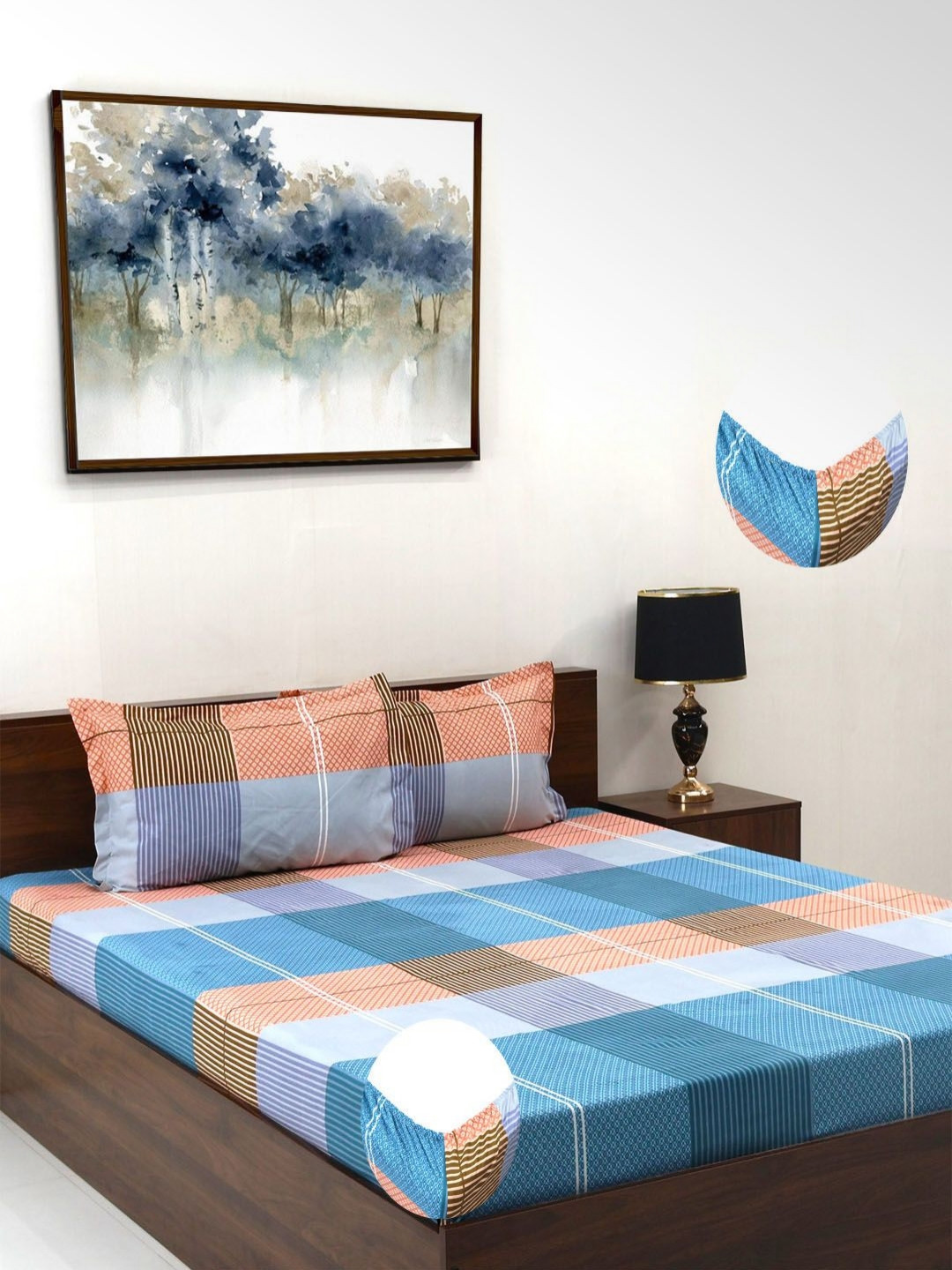 Steve & Anderson Elevate Blue Printed 164 TC King Bedsheet Set 1.83 m X 1.98 m X 0.2 m
Steve & Anderson Elevate Blue Printed 164 TC King Bedsheet Set 1.83 m X 1.98 m X 0.2 m