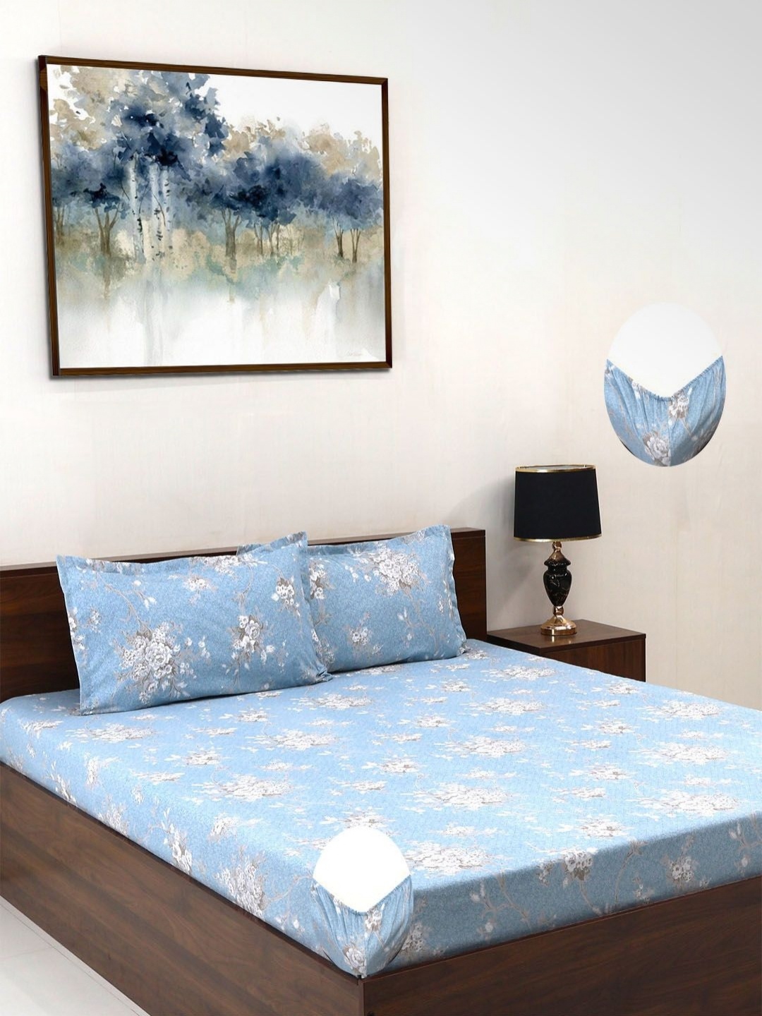 Steve & Anderson Elevate Blue Printed 164 TC King Bedsheet Set 1.83 m X 1.98 m X 0.2 m
Steve & Anderson Elevate Blue Printed 164 TC King Bedsheet Set 1.83 m X 1.98 m X 0.2 m