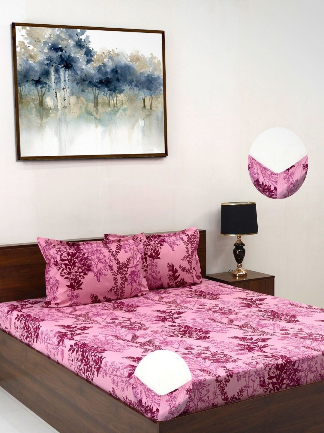 Steve & Anderson Elevate Magenta Floral 164 TC King Bedsheet Set-1.83 m x 1.98 m x 0.2 m
Steve & Anderson Elevate Magenta Floral 164 TC King Bedsheet Set-1.83 m x 1.98 m x 0.2 m