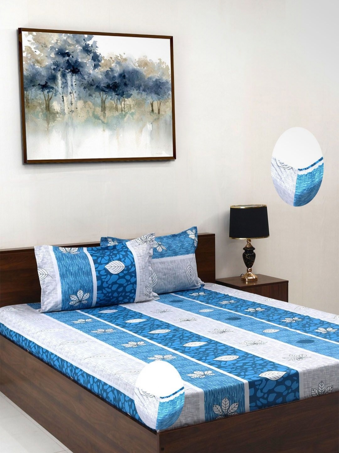 Steve & Anderson Elevate Blue Printed 164 TC King Bedsheet Set 1.83 m X 1.98 m X 0.2 m, Navy blue
Steve & Anderson Elevate Blue Printed 164 TC King Bedsheet Set 1.83 m X 1.98 m X 0.2 m, Navy blue
