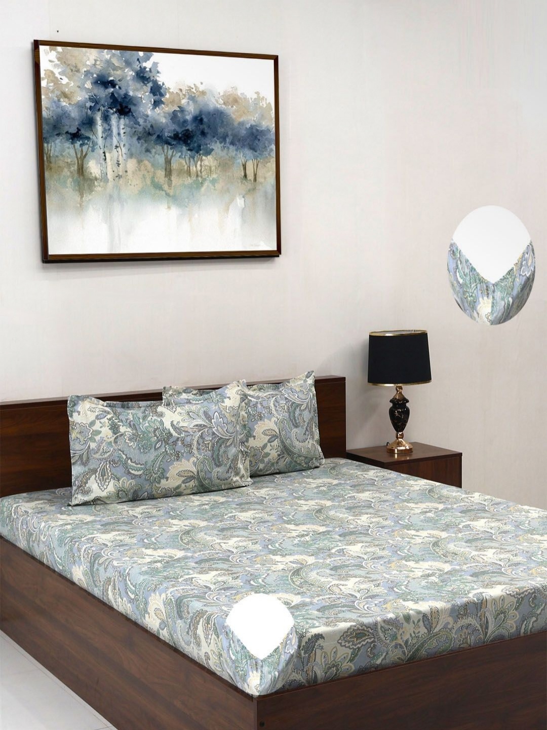 Steve & Anderson Elevate Grey Floral 164 TC King Bedsheet Set-1.83 m x 1.98 m x 0.2 m
Steve & Anderson Elevate Grey Floral 164 TC King Bedsheet Set-1.83 m x 1.98 m x 0.2 m