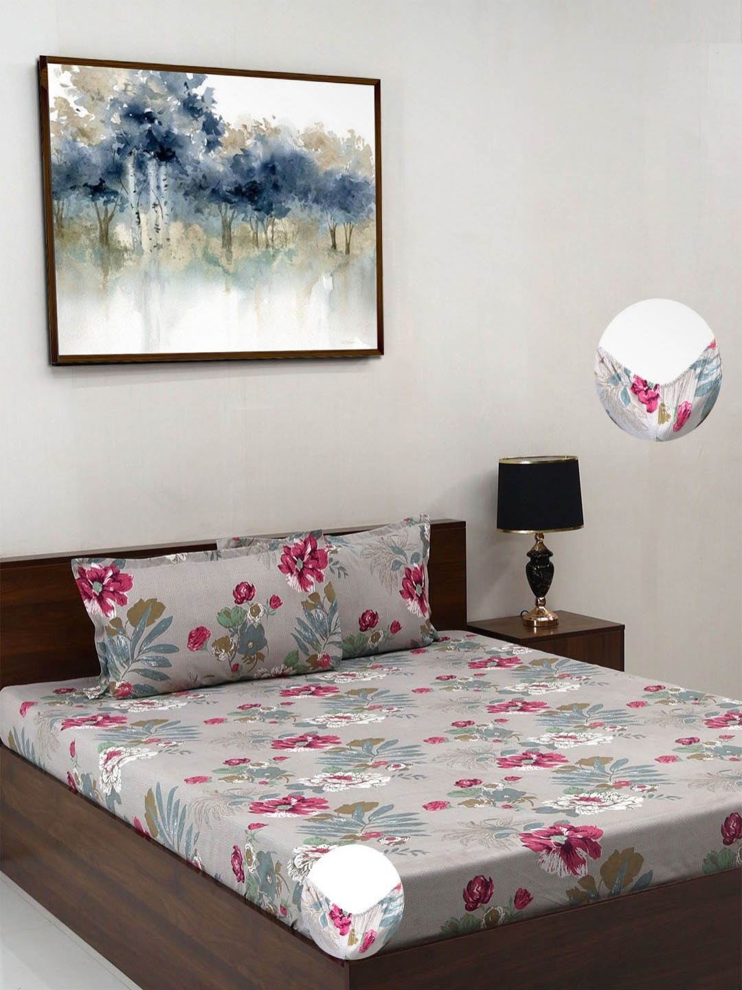 Steve & Anderson Elevate Grey Printed 164 TC King Bedsheet Set 1.83 m X 1.98 m X 0.2 m
Steve & Anderson Elevate Grey Printed 164 TC King Bedsheet Set 1.83 m X 1.98 m X 0.2 m