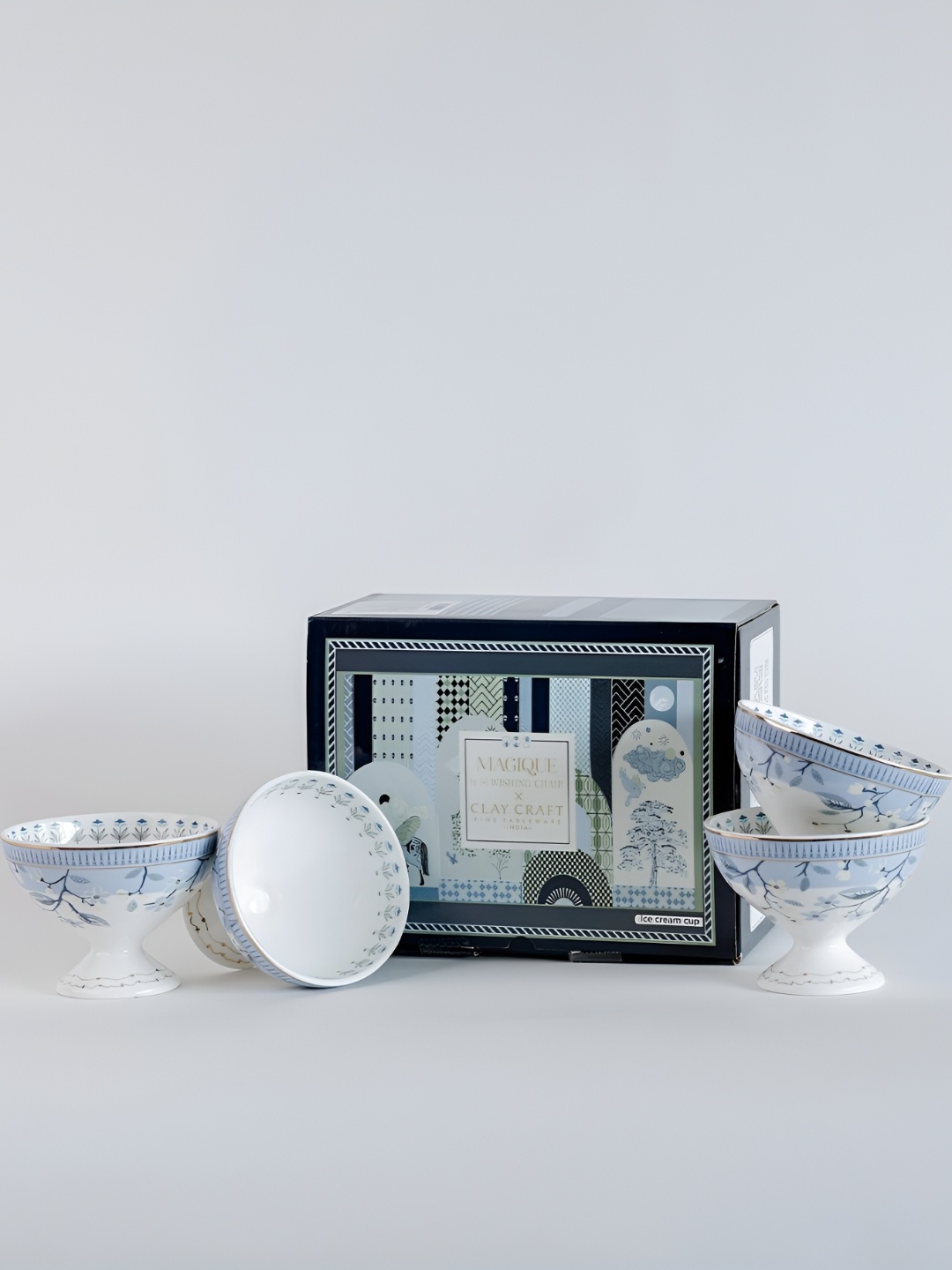 The Wishing Chair River of Flowers White & Blue 4 Pieces Floral Printed Glossy Cups 80 ml
The Wishing Chair River of Flowers White & Blue 4 Pieces Floral Printed Glossy Cups 80 ml