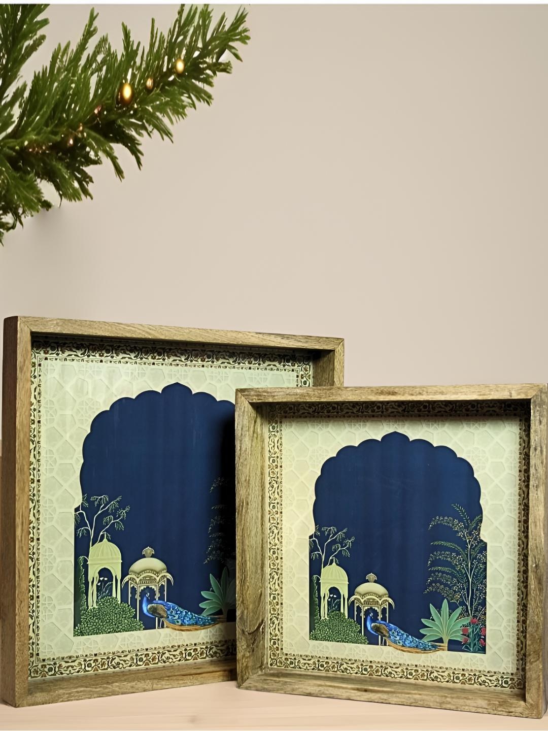MODEFE Cream-Coloured & Navy Blue 2 Pieces Printed Wooden Easy to Clean Serving Trays
MODEFE Cream-Coloured & Navy Blue 2 Pieces Printed Wooden Easy to Clean Serving Trays