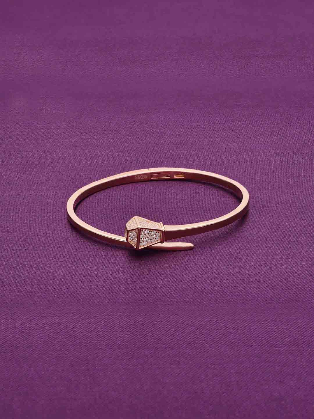 KAI JEWEL 925 Sterling Silver Rose Gold-Plated AD Epitome Zircon Silver Bangle Bracelet
KAI JEWEL 925 Sterling Silver Rose Gold-Plated AD Epitome Zircon Silver Bangle Bracelet